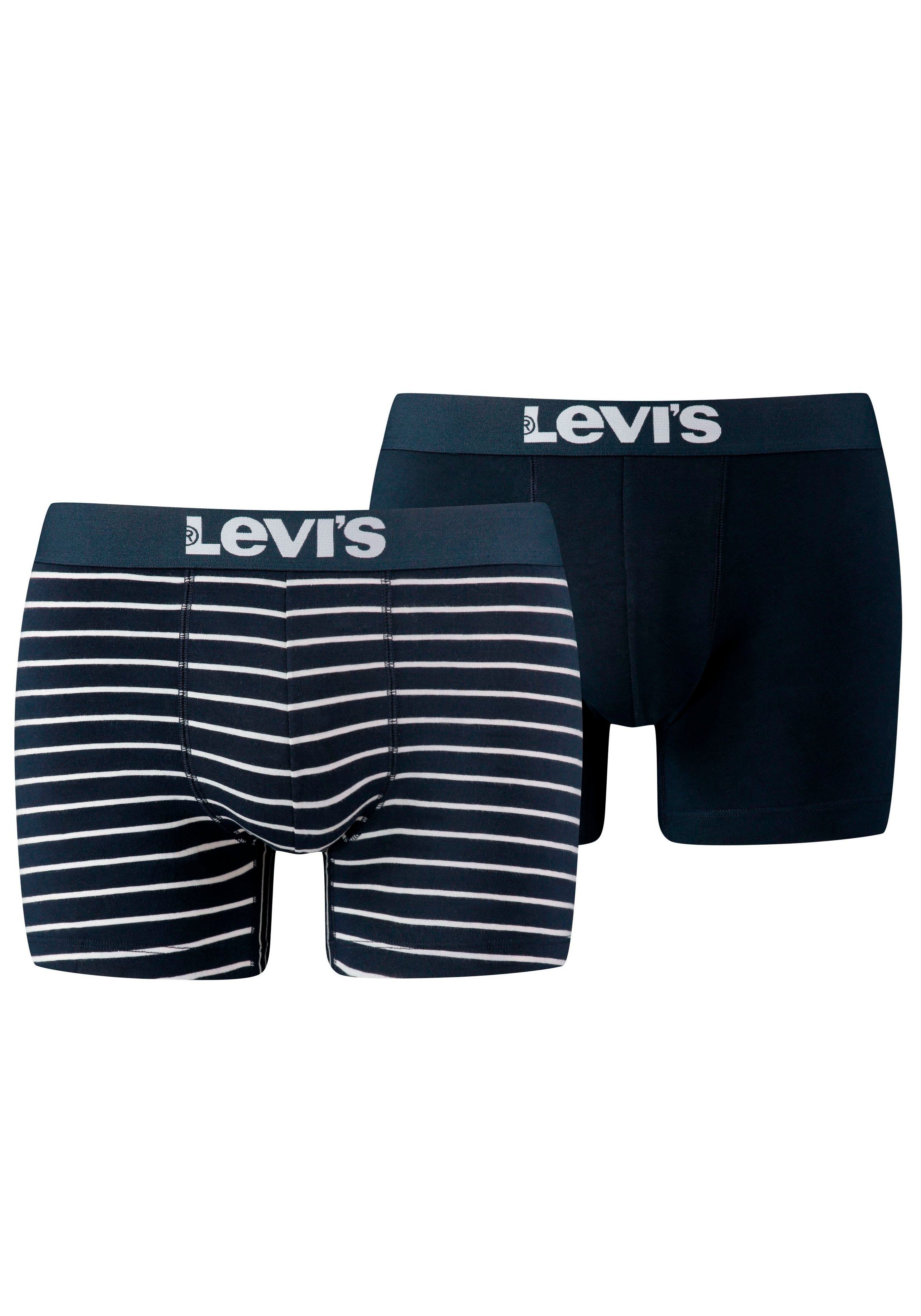 2-St) 2P navy VINTAGE (Packung, STRIPE YD LEVIS Levi's® BOXER Boxershorts MEN BRIEF