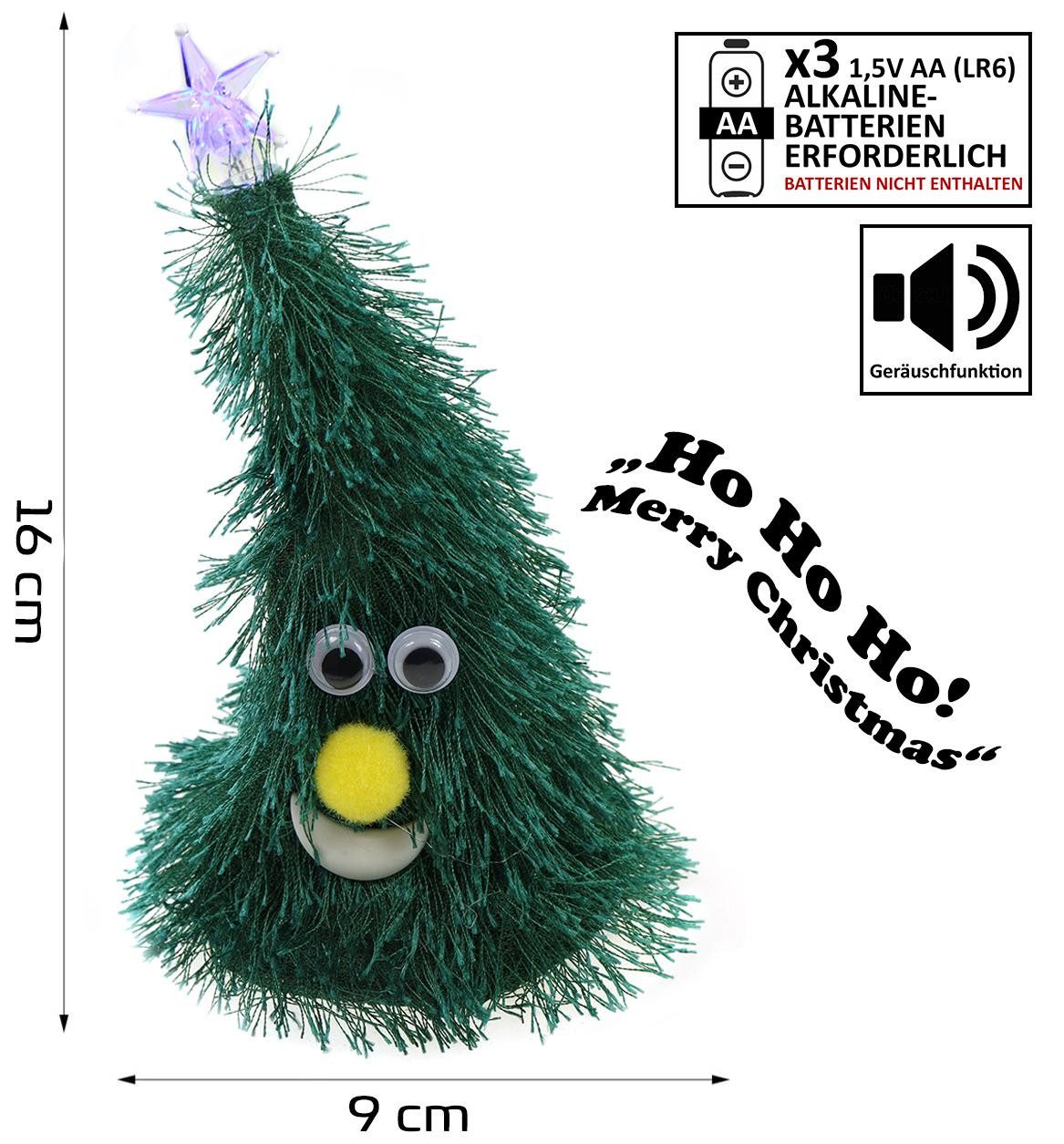 ELLUG Weihnachtsfigur Singende, Schwingende Weihnachtsfigur 16cm, Mit „Ho H günstig online kaufen