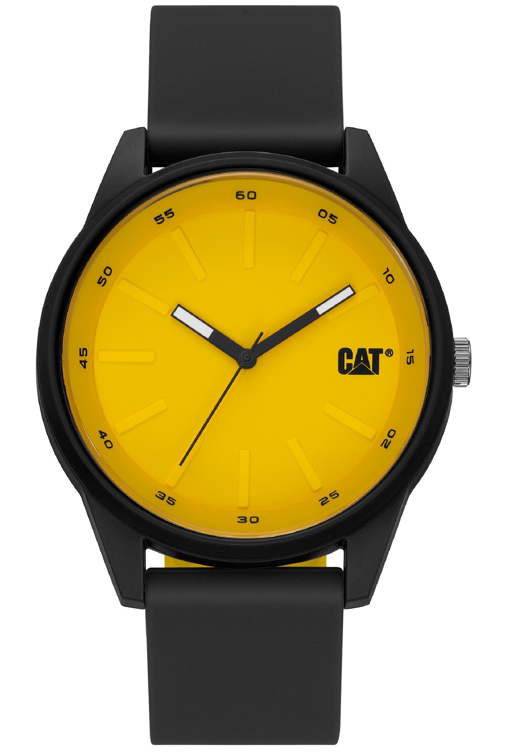 CAT CATERPILLA Chronograph CAT Armbanduhr - Insignia schwarz-gelb, 43mm, (1-tlg), leichtgewichtige Uhr in einem innovativen Design