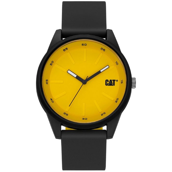 CAT CATERPILLA Chronograph CAT Armbanduhr - Insignia schwarz-gelb 43mm (1-tlg) leichtgewichtige Uhr in einem innovativen Design
