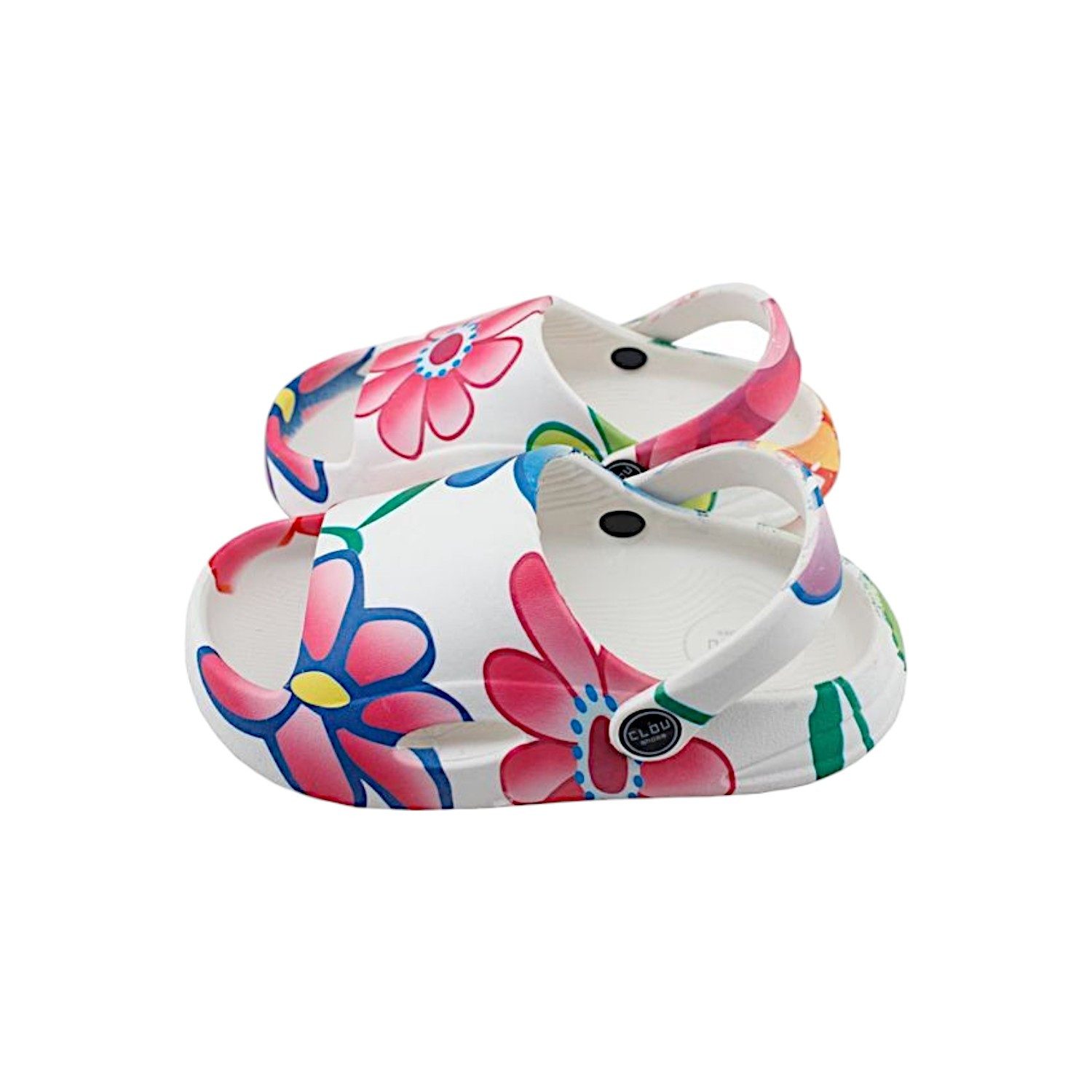 Kinder Badelatschen mit Blumenmuster » Kinderschuhe "Clou Shoes" Clog