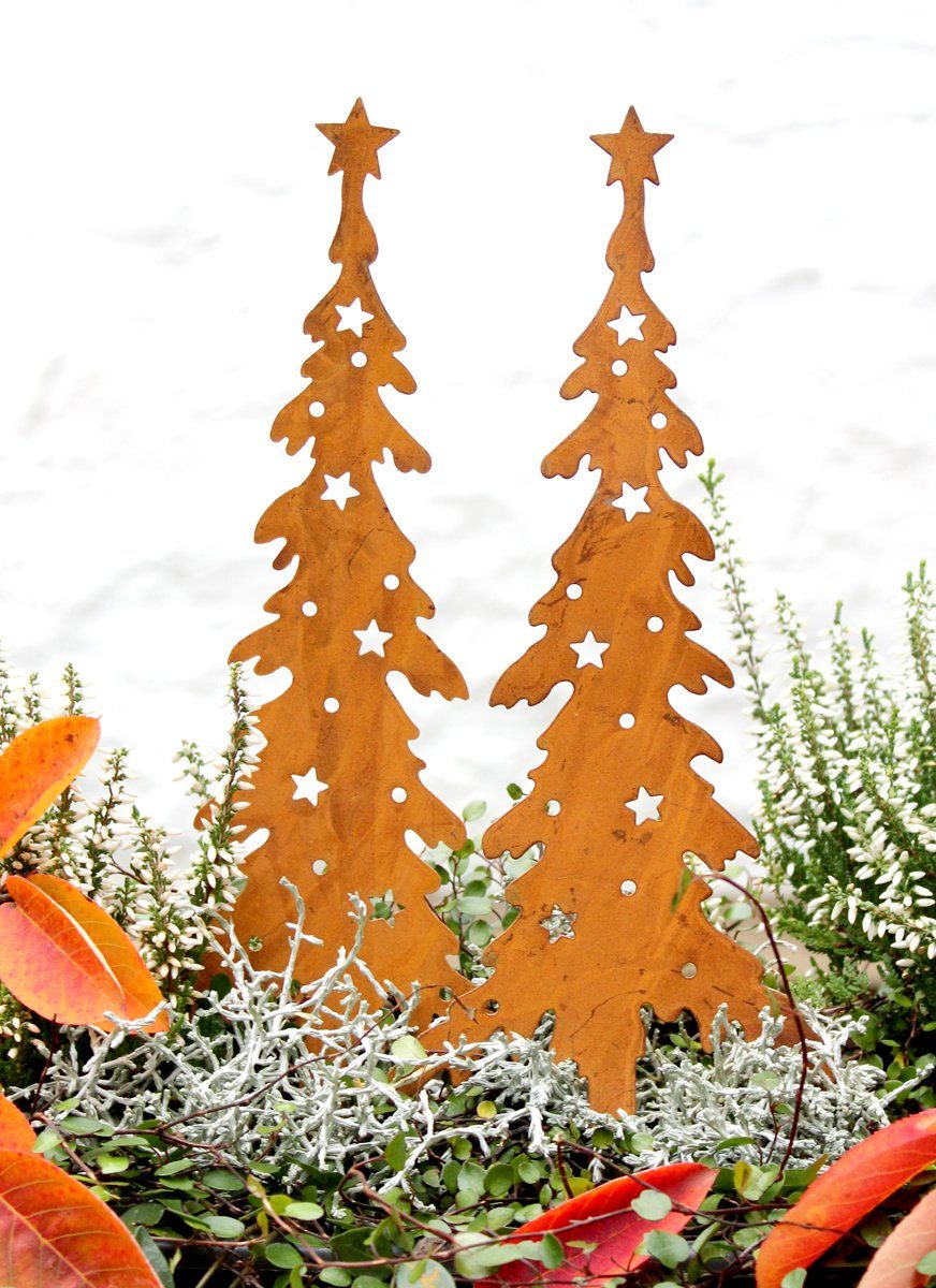 LB H&F Lilienburg Gartenstecker 2er SET Gartenstecker Tannenbaum Gartendeko günstig online kaufen