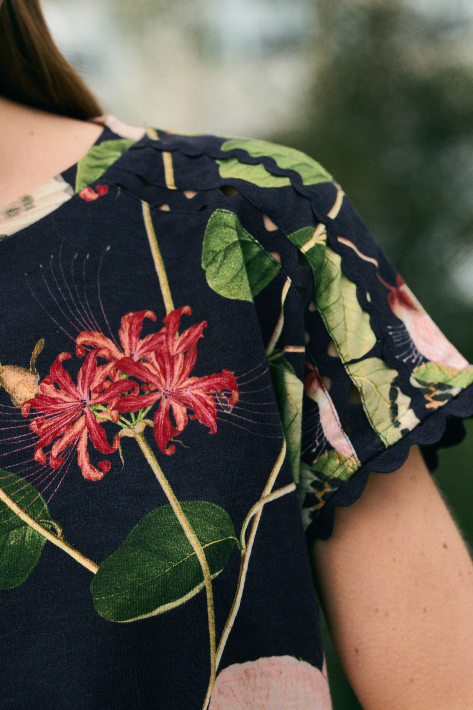 Next T-Shirt T-Shirt mit Ballonsaum (1-tlg)