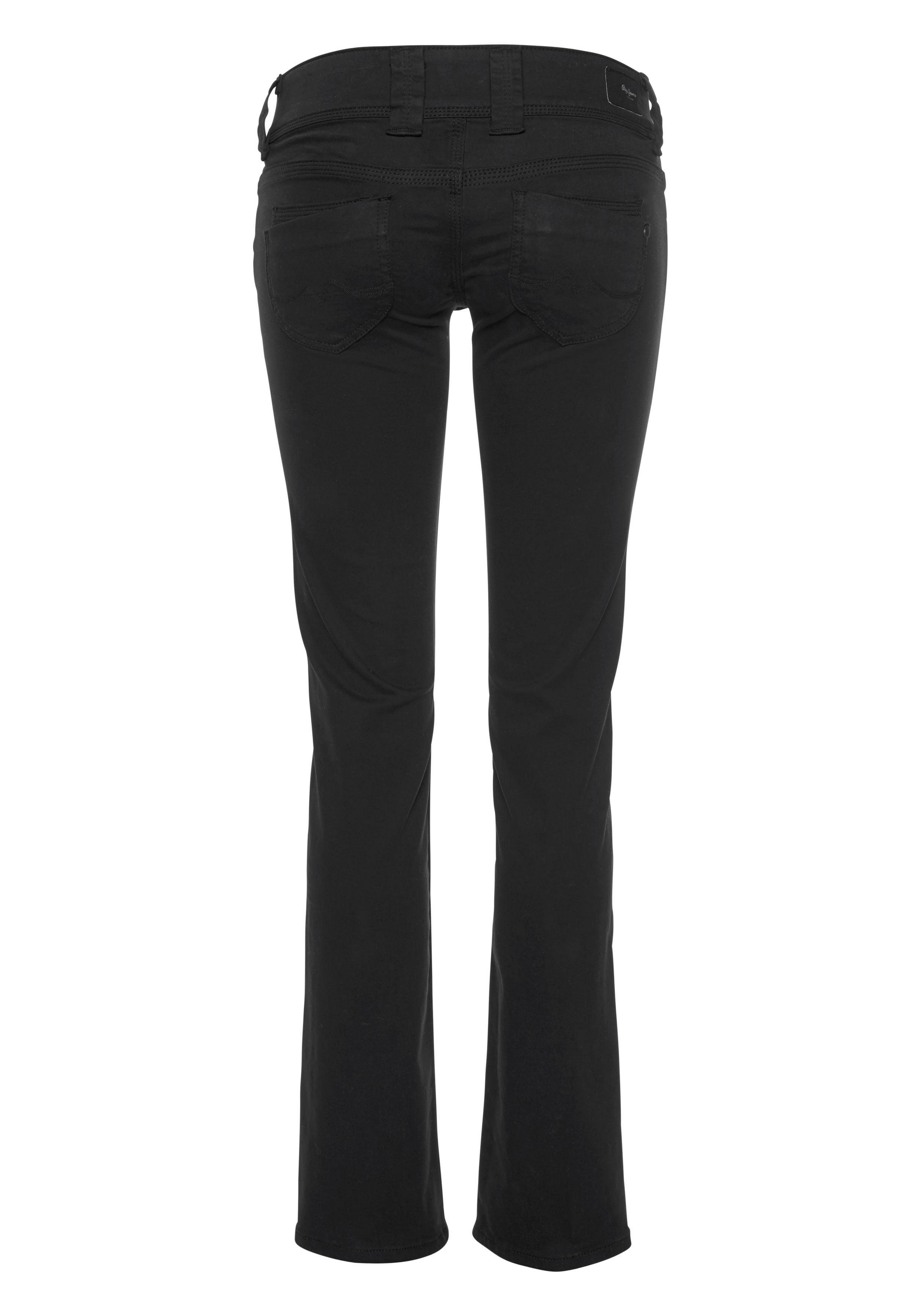 Pepe Jeans Regular-fit-Jeans Badge T41 black sateen VENUS - mit stretch 999