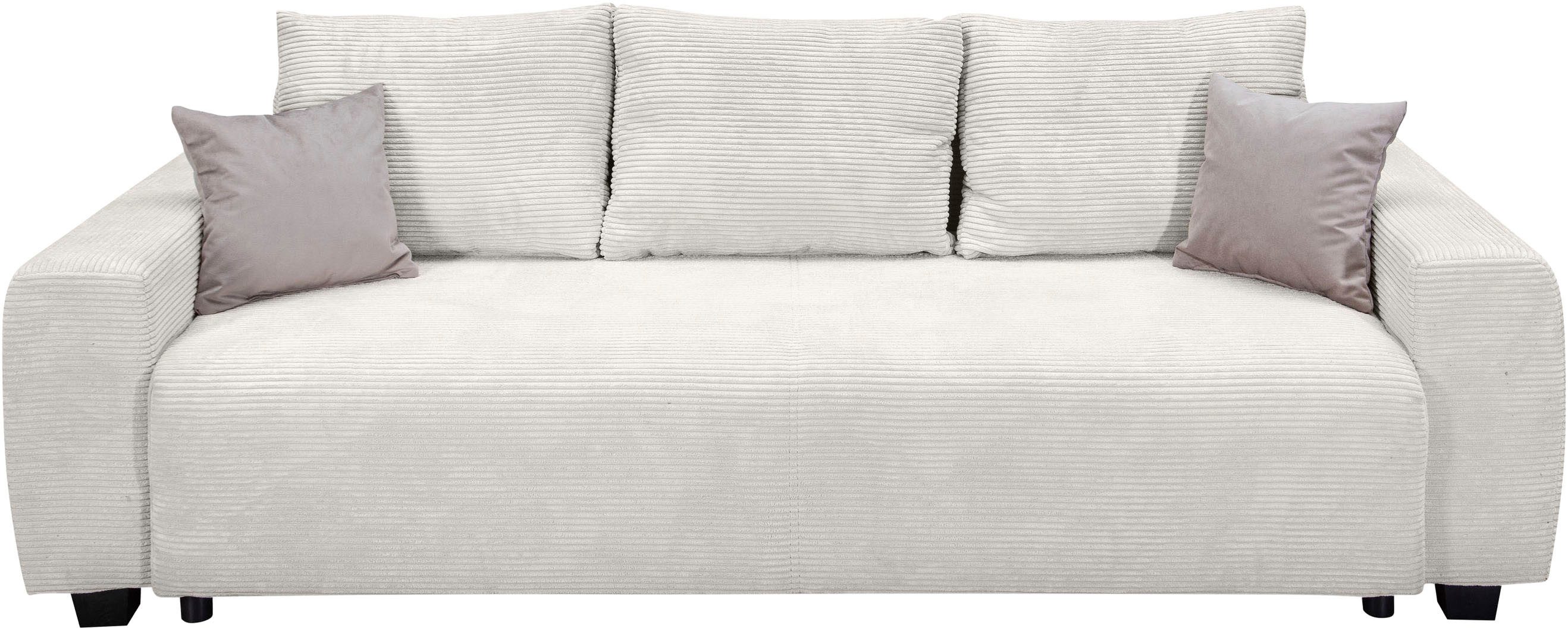OTTO home Schlafsofa Bella mit Bettkasten, Gästebett 142x194, in 3 Qualitäten, inkl. Kissen, LUXUS - Taschenfedern mit Topper - Schlafen wie im Bett, Dauerschläfer