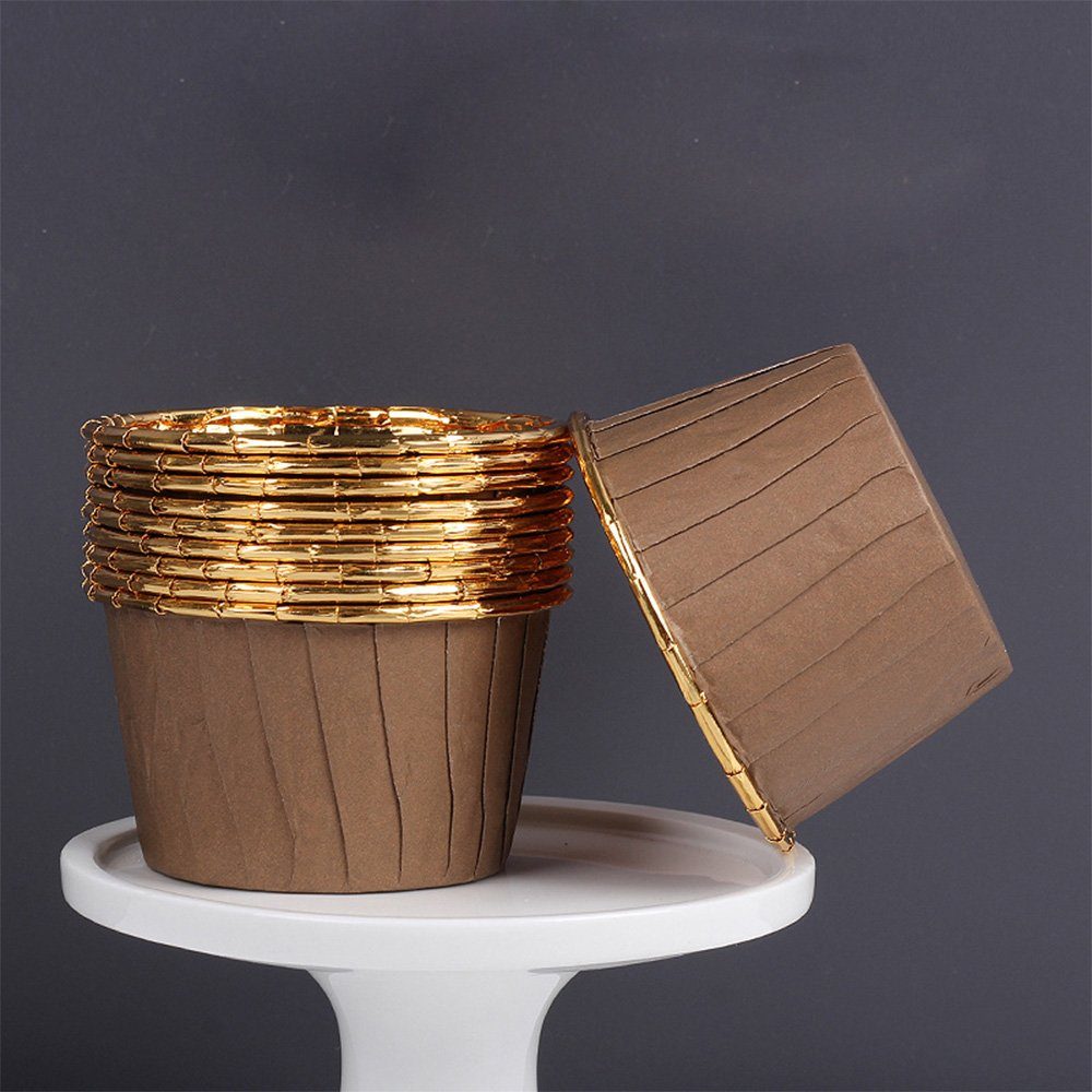 Muffinformen Einweg-Backbecher 50 Kaffee Backförmchen, (50-tlg) Papier Muffinform HIBNOPN Stücke,