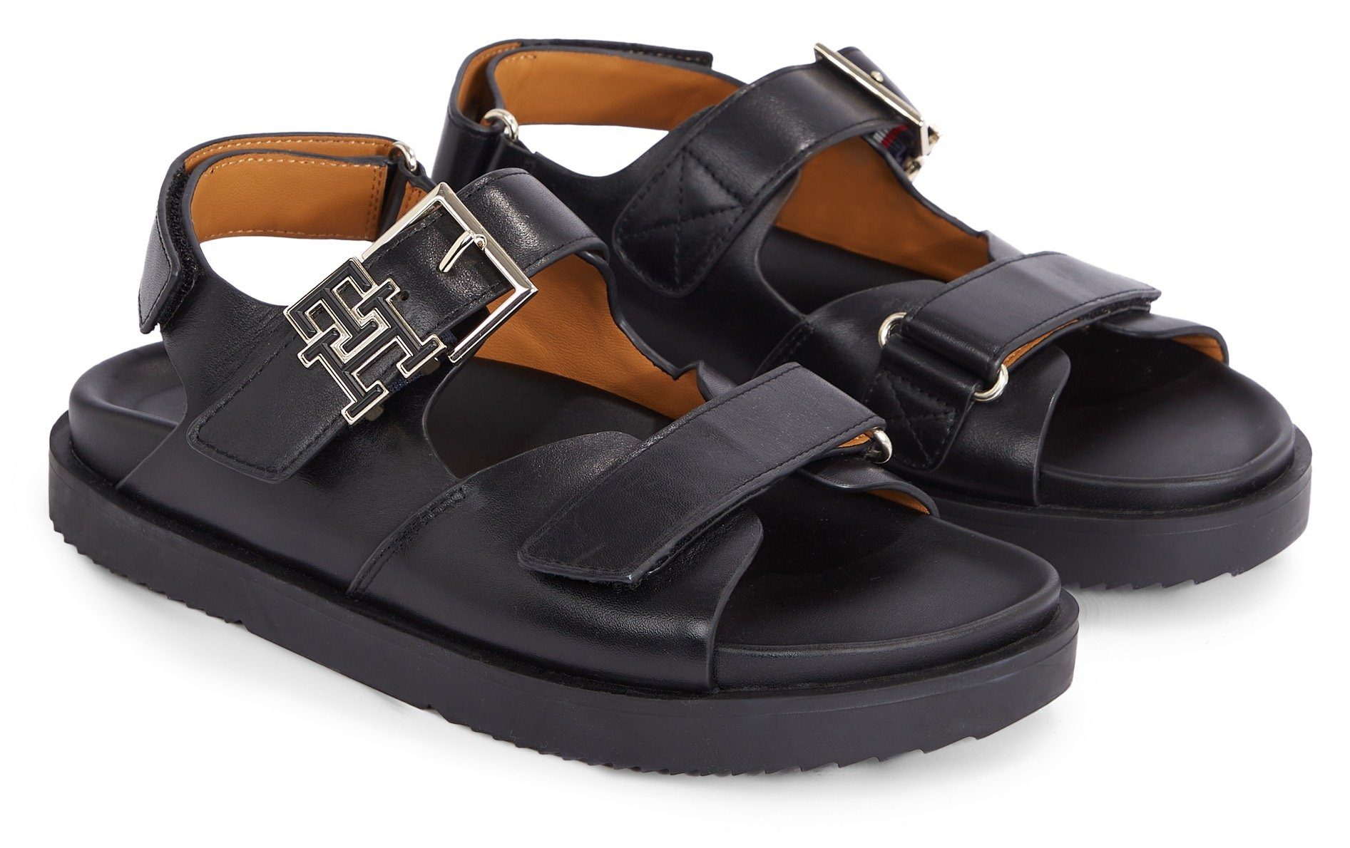 Tommy Hilfiger TH HARDWARE LTHR SPORTY SANDAL Riemchensandale mit  praktischen Klettverschlüssen