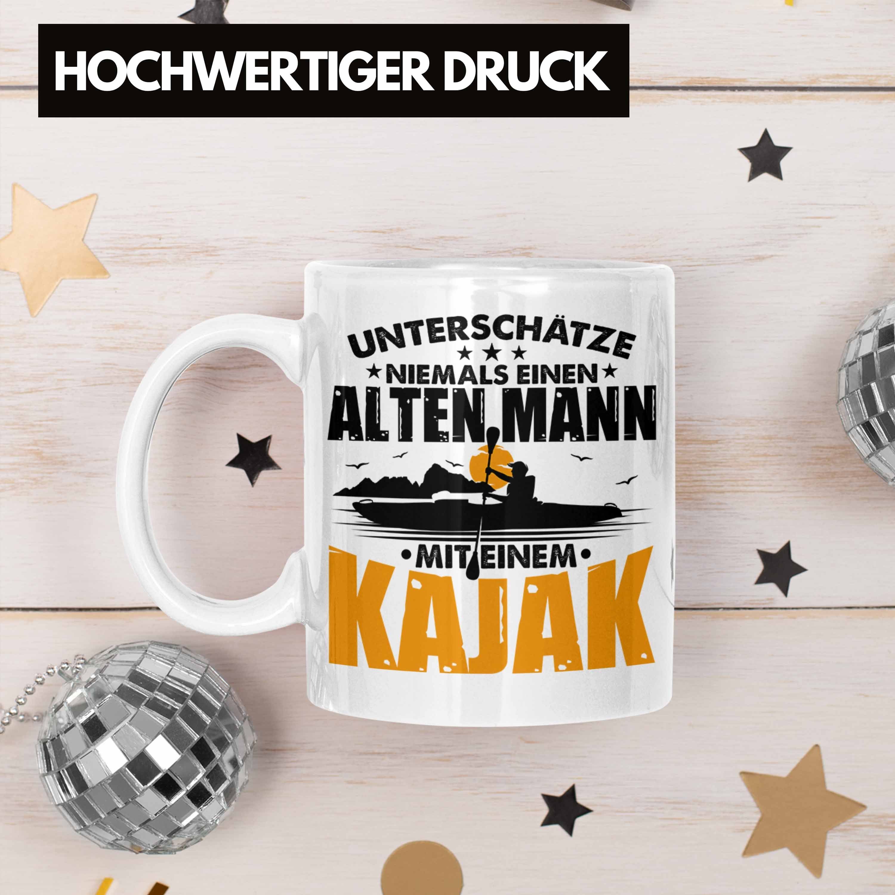 Tasse Tasse Geburtstag Geschenkidee Trendation Trendation Überraschung Kajak-Fahrer Evolution Weiss - Geschenk Kajak