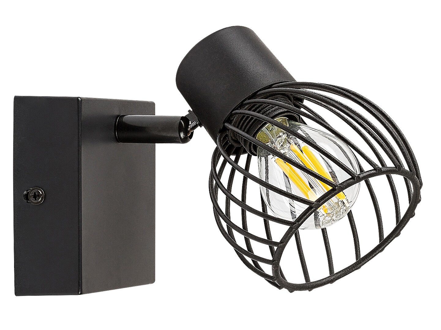 Rabalux LED Deckenspots "Aberama" Kunststoff, schwarz, Kugel, E14, ø85mm