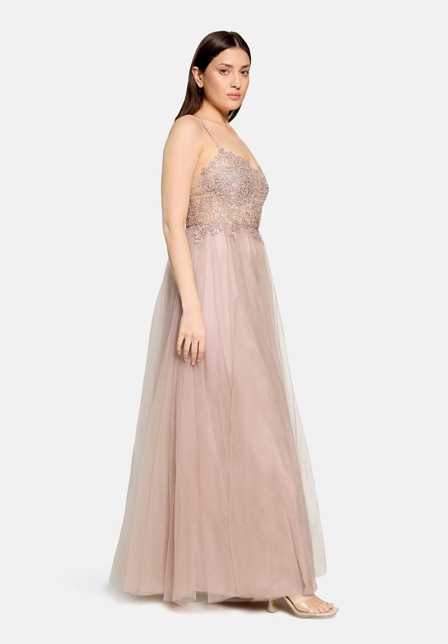 Vera Mont Abendkleid Damen mit Stickerei Rückenfrei