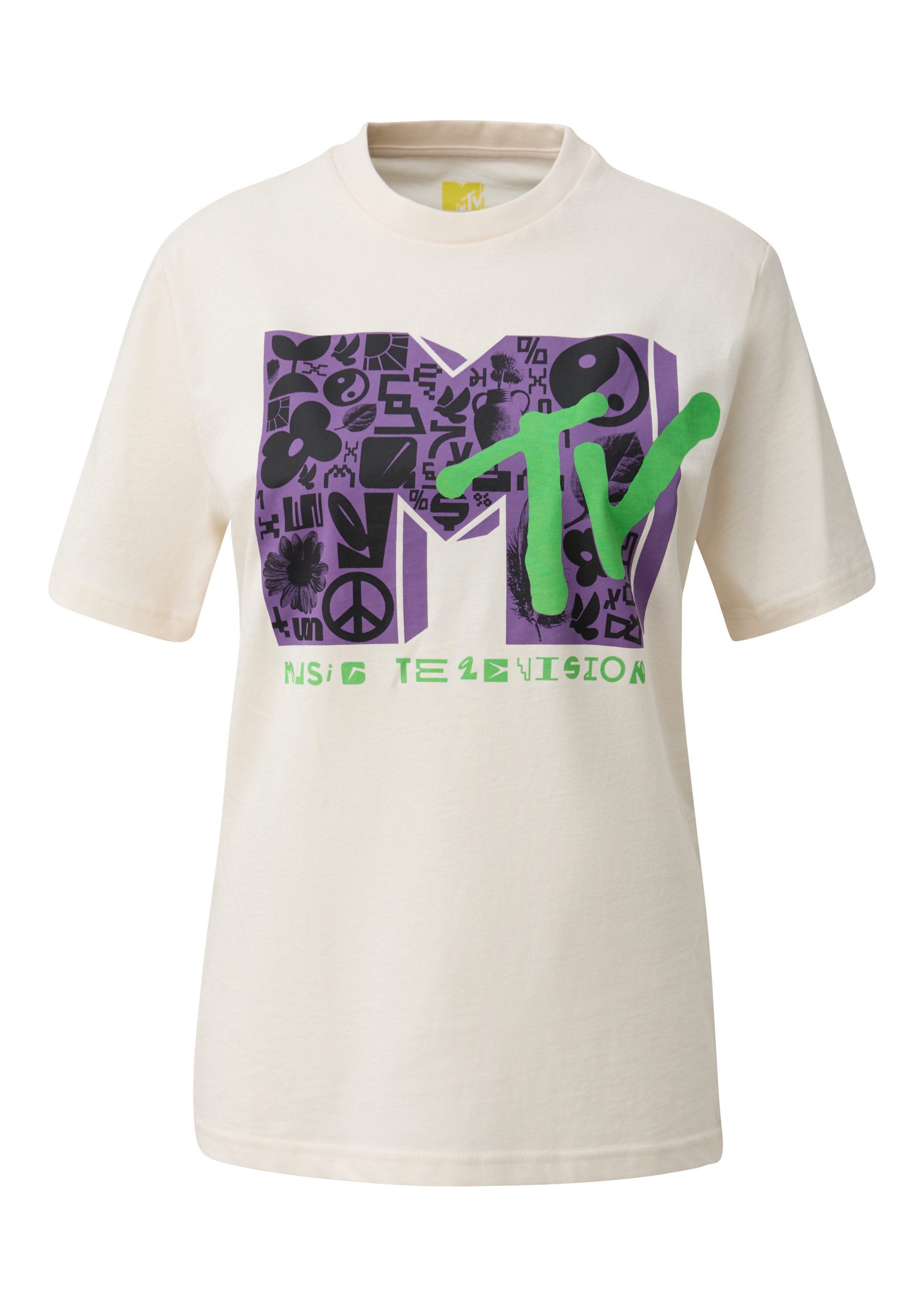 QS Kurzarmshirt T-Shirt T-Shirt mit MTV®-Print