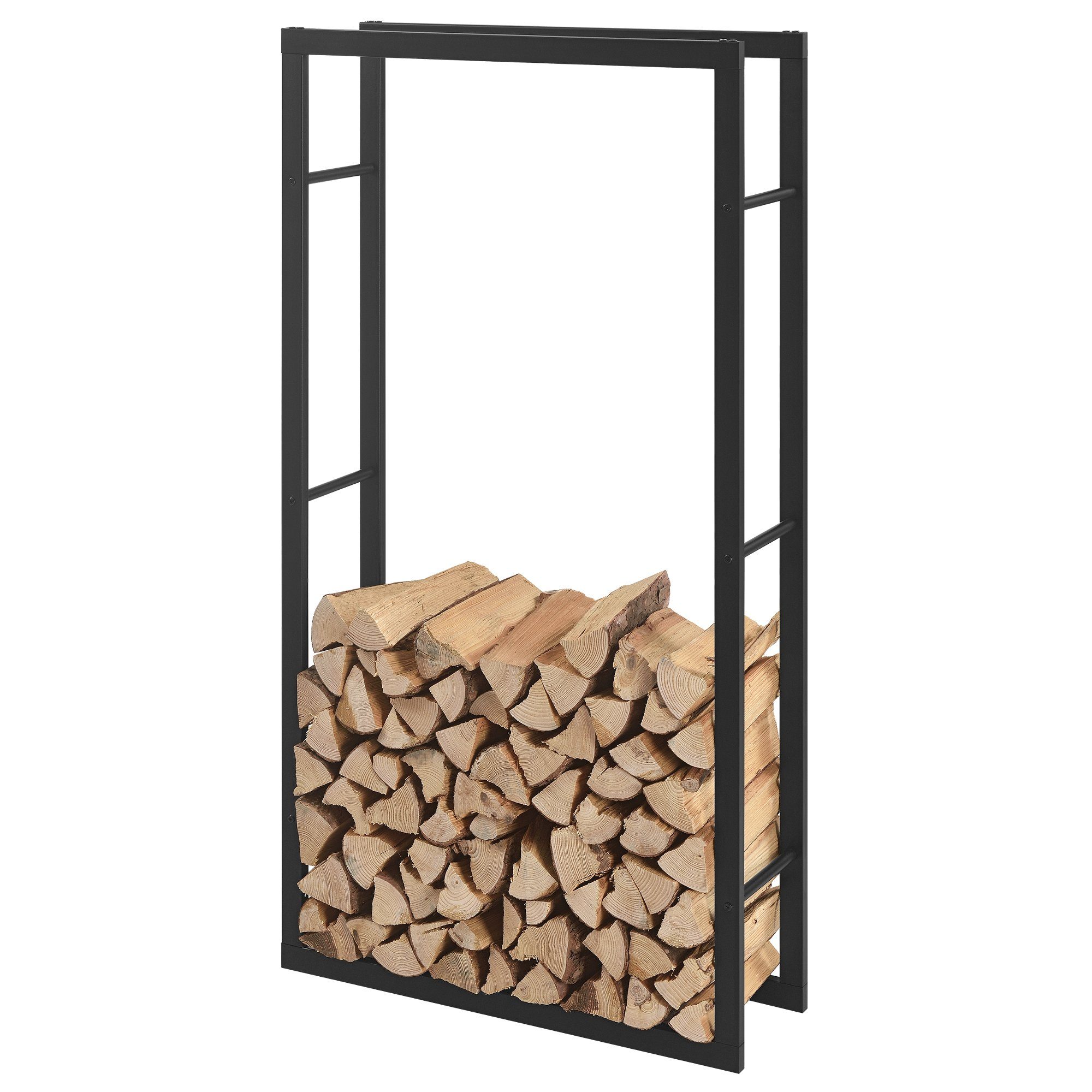en.casa Kaminholzregal, BxTxH:75x25x150 cm, »Kasan« Brennholzhalter günstig online kaufen