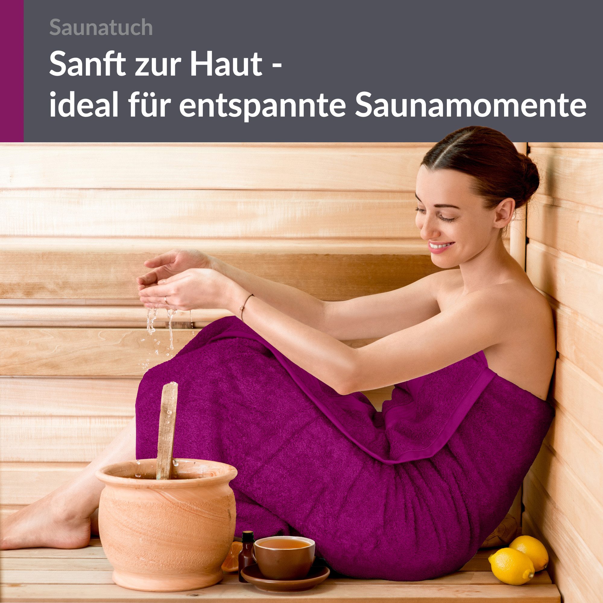 Lashuma Saunatuch XXL Handtuch, Frottee (1-St), Badetuch Damen & Badehandtuch Herren 100x200 cm - Saunahandtuch 80x220 – Bild 4 von 5