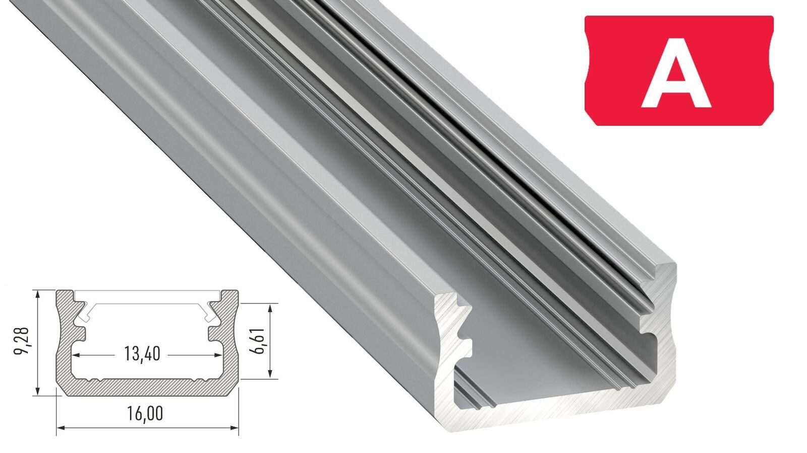 COFI 1453 Rahmenprofil LED Aluminium Profil günstig online kaufen