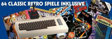 Retro Games C64 Mini Retro Gamingsystem inkl. 64 Games, Tastatur und Joystick