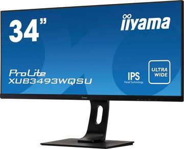 Iiyama XUB3493WQSU-B1 Gaming-Monitor (86,7 cm/34 ", 3440 x 1440 px, UWQHD, 4 ms Reaktionszeit, 75 Hz, IPS)