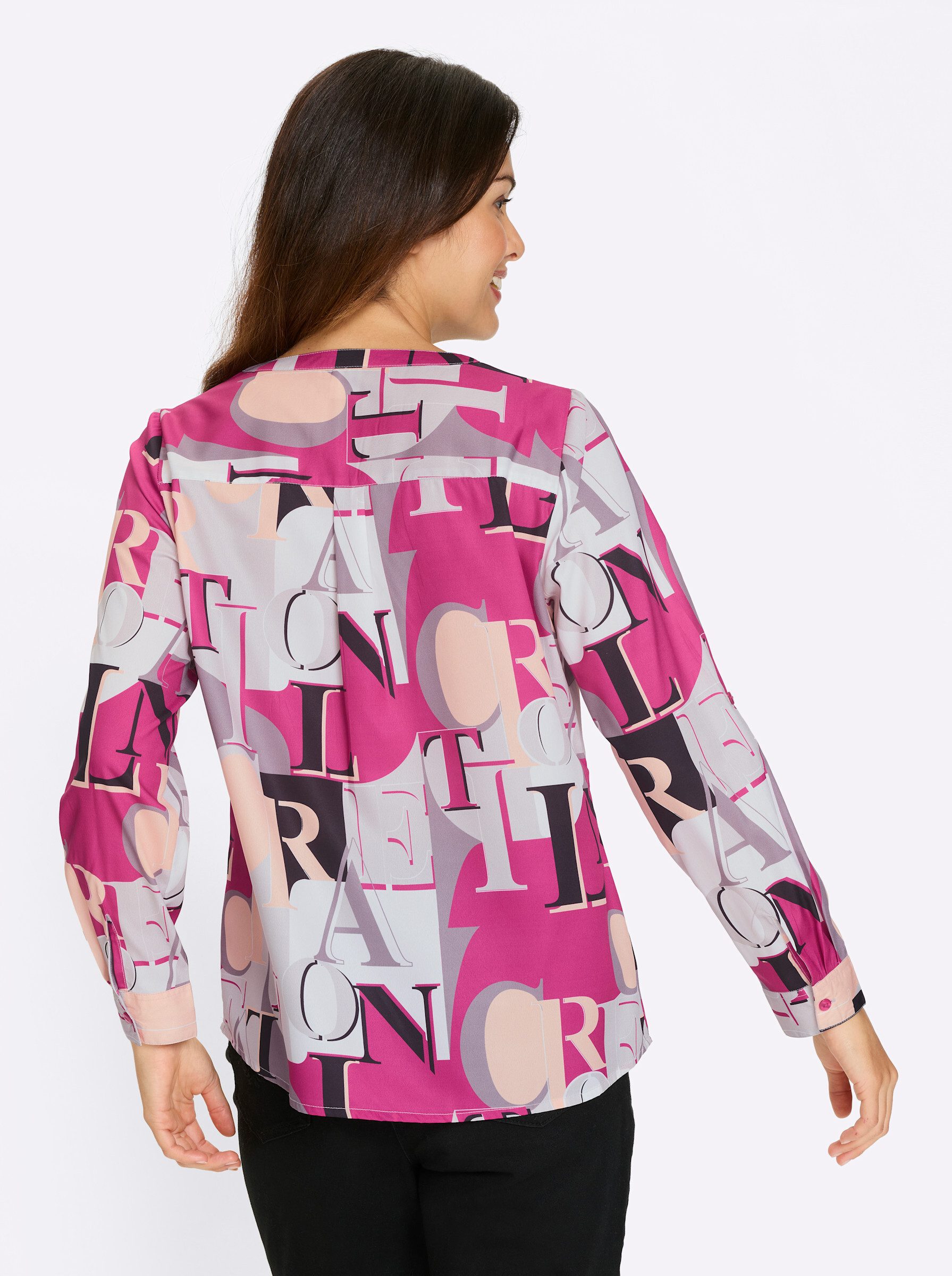 Sieh an! Klassische Bluse Schlupfbluse Langarm günstig online kaufen