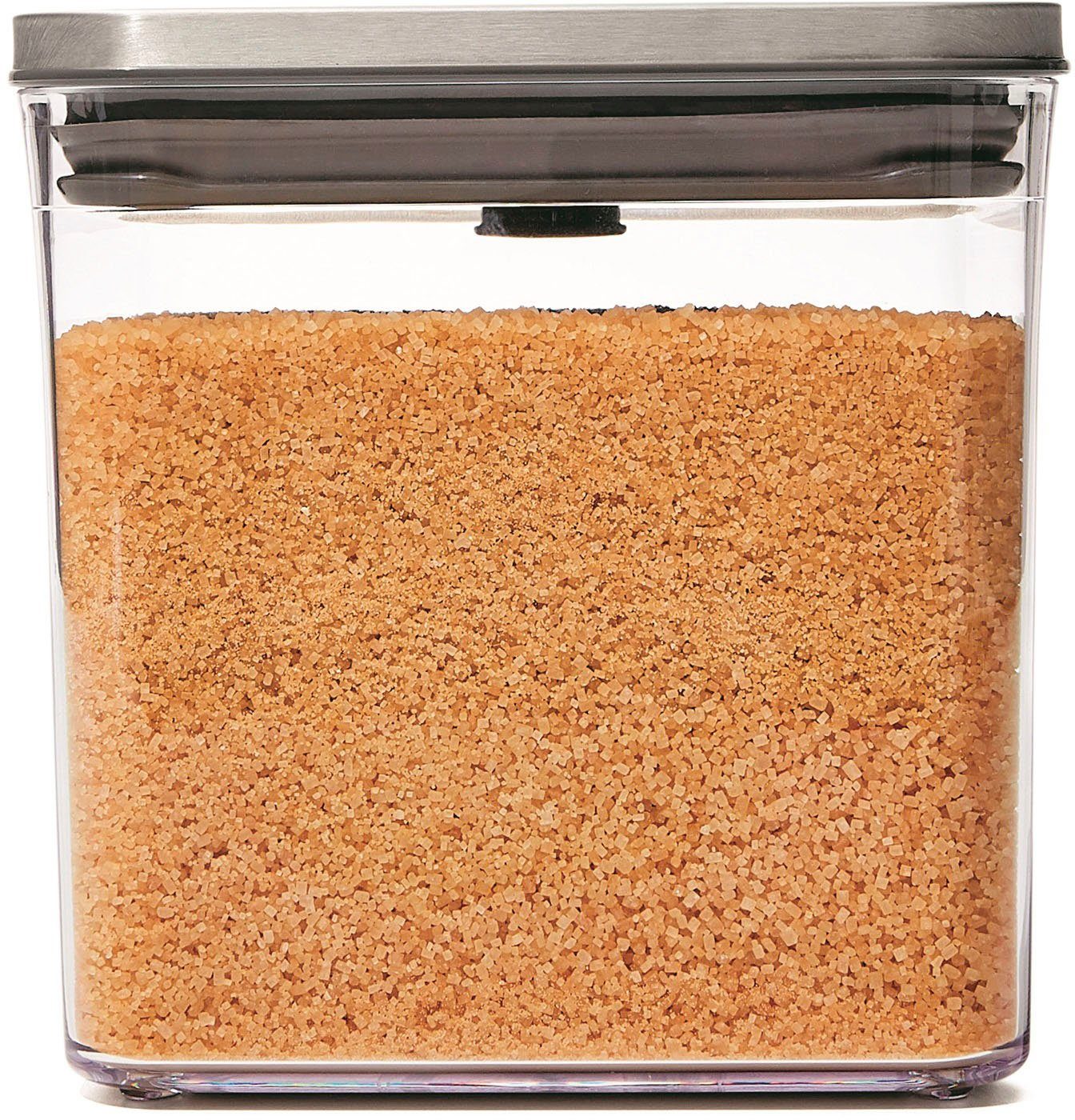 OXO Good Grips Vorratsdose, Edelstahl, Kunststoff, (1-tlg), QUADRAT K- 2.6 L