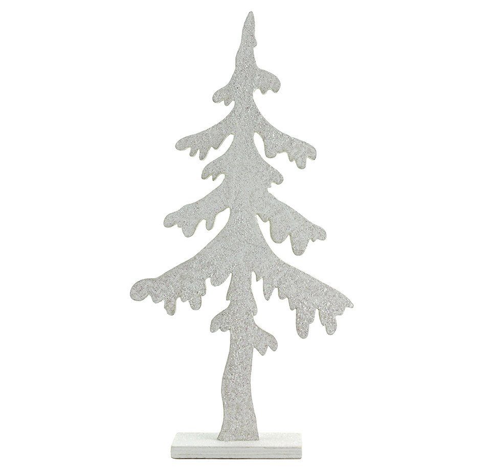 Trend Line Weihnachtsfigur Weihnachts-Aufsteller Tanne 21 cm weiß