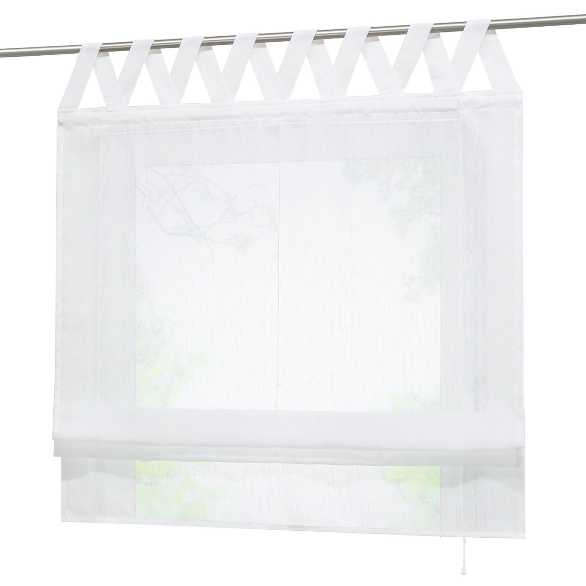 Joyswahl Raffrollo, mit Schlaufen, Unifarbige, Voile günstig online kaufen