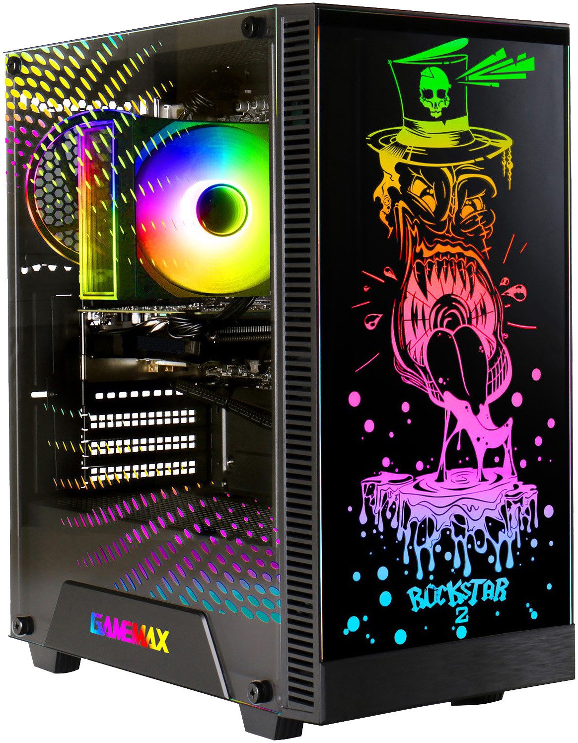 GAMEMAX GigaDeal Striker 2793 AMD Ryzen 5 7500F 16GB DDR5 1TB SSD RX 9070 Gaming-PC-Komplettsystem (32", AMD Ryzen 5 7500F, RX 9070, 16 GB RAM, 1000 GB SSD, Windows 11, DDR5 RAM + Gigabyte GS32QCA LED-Monitor Curved, 80 cm 32)