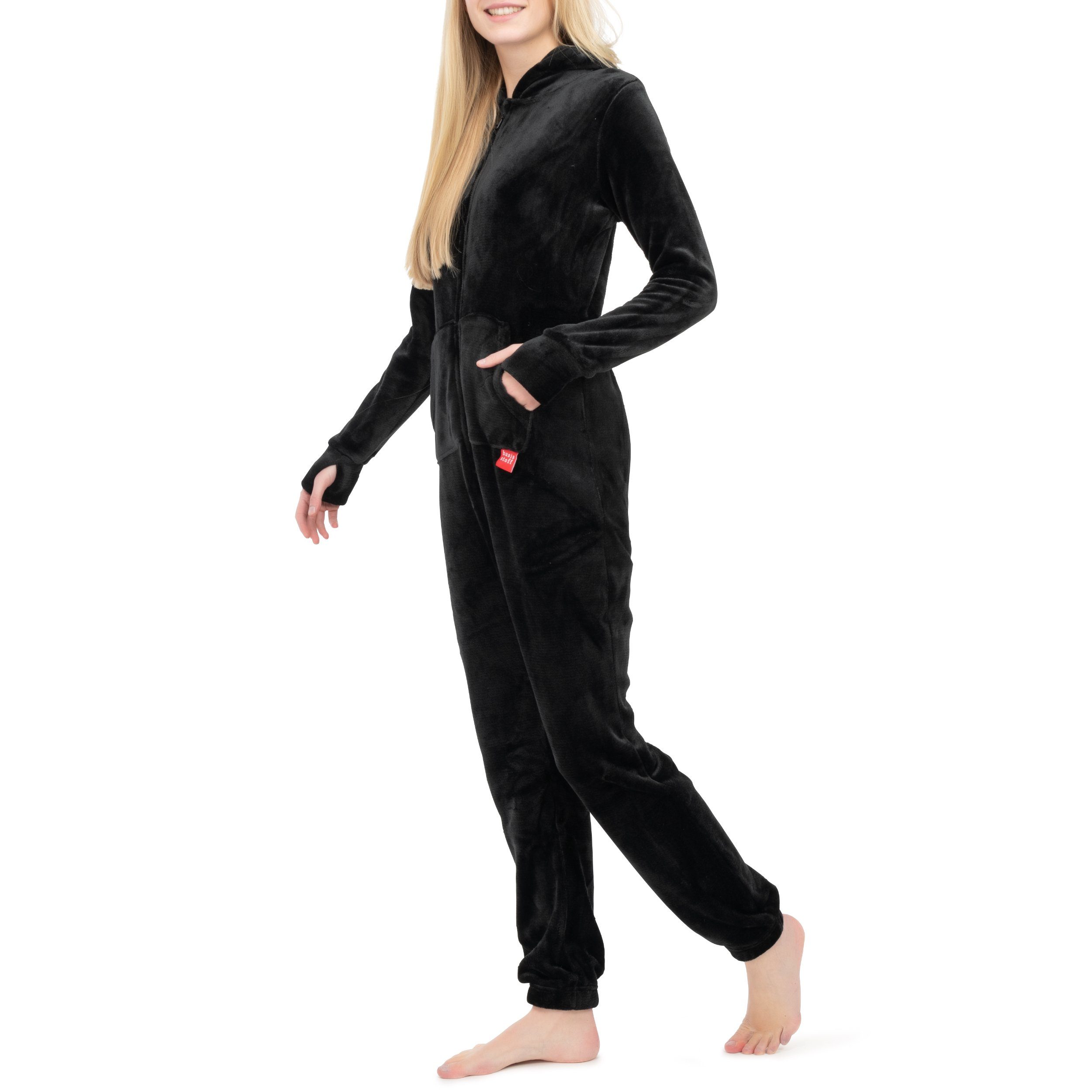 Basisstoff Jumpsuit Kitten Damen Jumpsuit Teddy günstig online kaufen