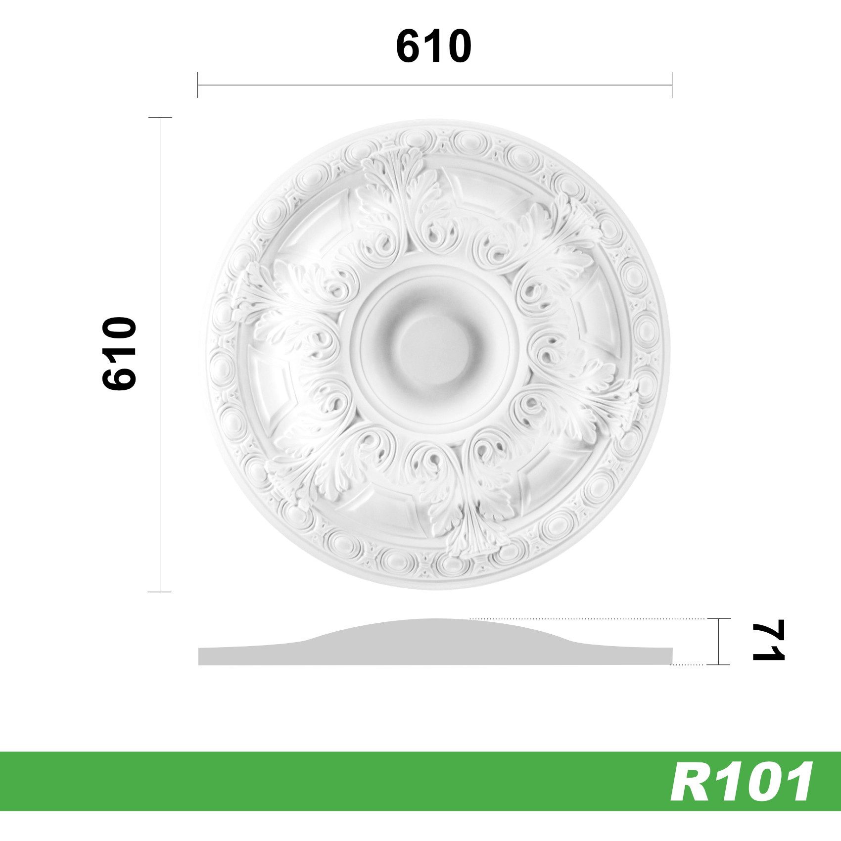Grand Decor Wanddekoobjekt R101 (Stuckrosette aus günstig online kaufen