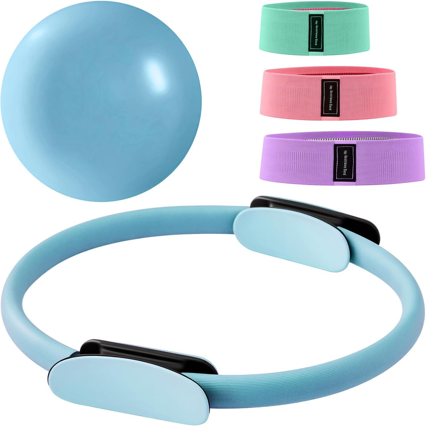 Massagerolle 14 Zoll Pilates Ring Set Magic Circle Mit Doppelt Gepolsterten