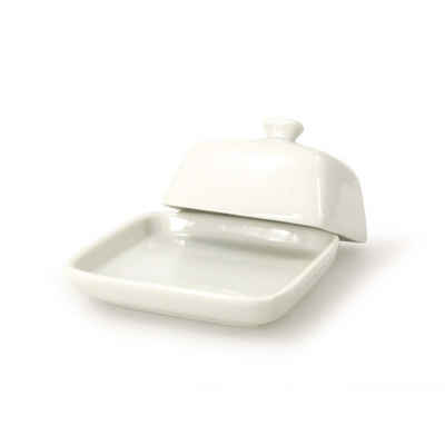 Neuetischkultur Butterdose Butterdose Keramik Weiß, Keramik, (Stück, 1-tlg., 1 Butterdose), Lebensmitteldose