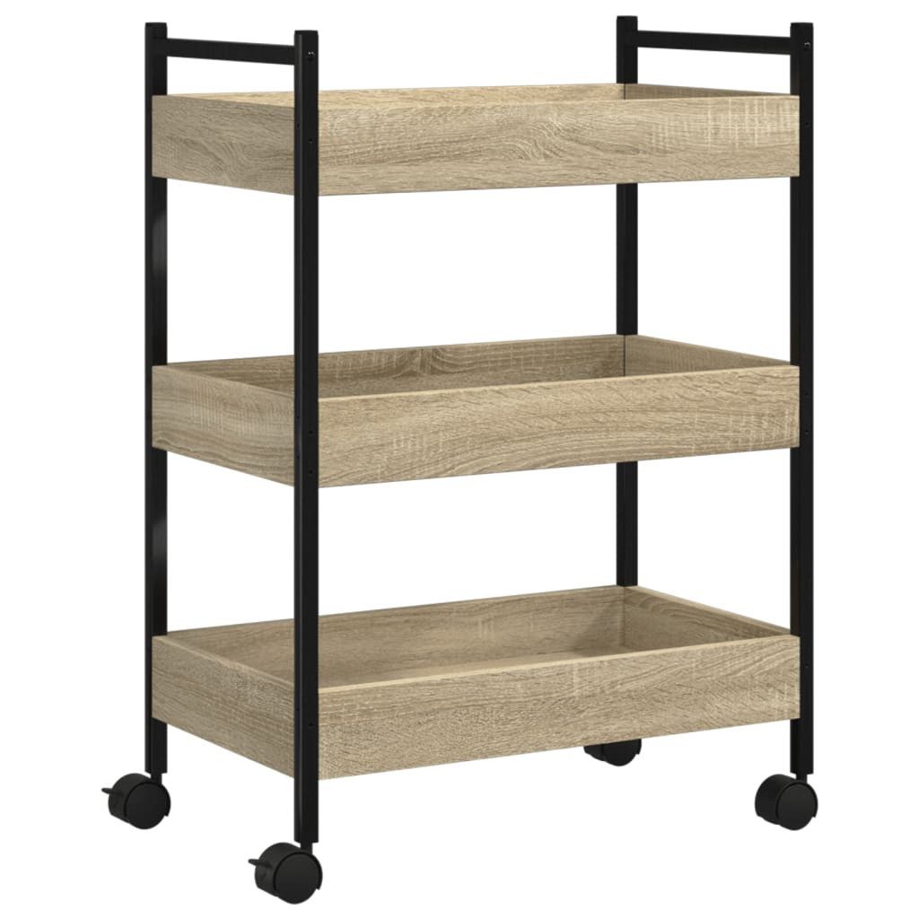 vidaXL Küchenwagen Küchenwagen Sonoma-Eiche 50x30x70 cm günstig online kaufen