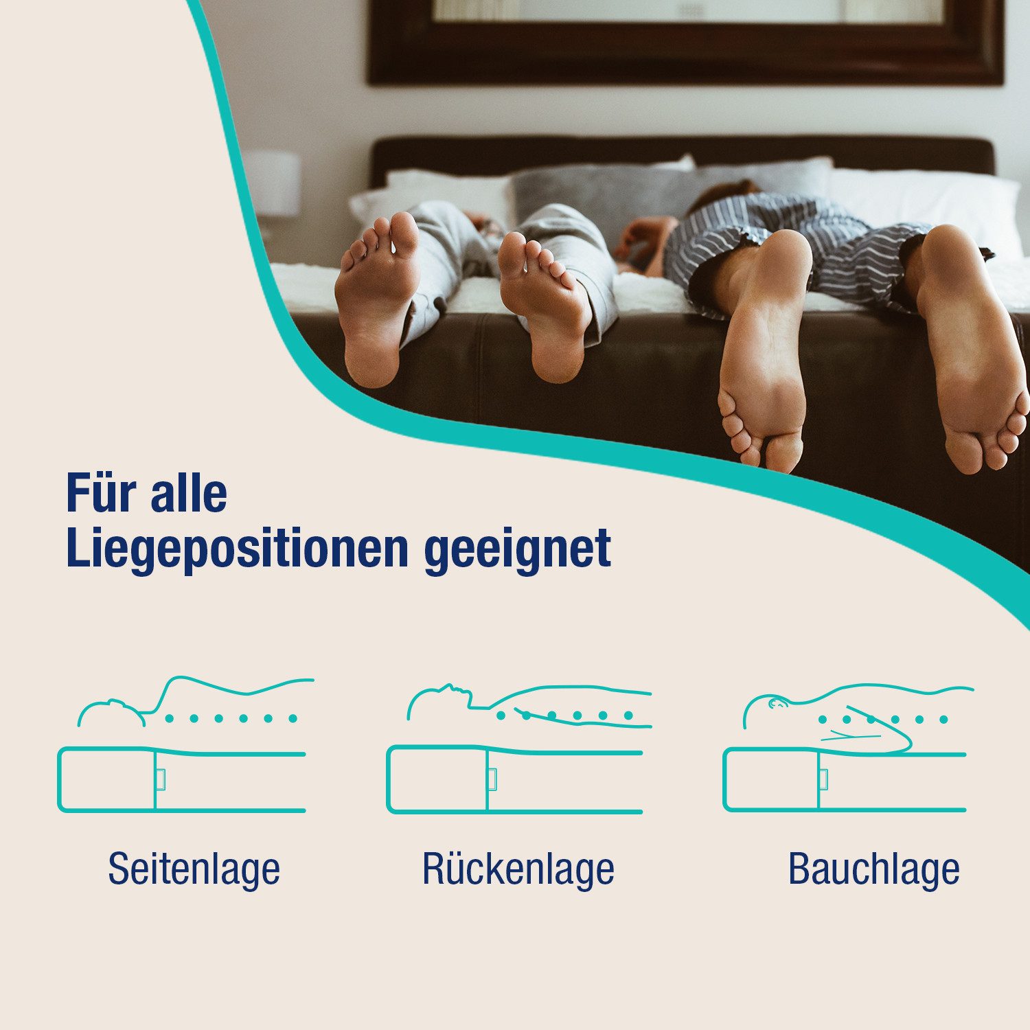 Kaltschaummatratze Comfort Plus 2 Härtegrade in 1 Matratze, Schlafhafen, 18 cm hoch, Ergonomische 7 Zonen Matratze, Made in Germany, schadstoffgeprüft – Bild 4 von 5