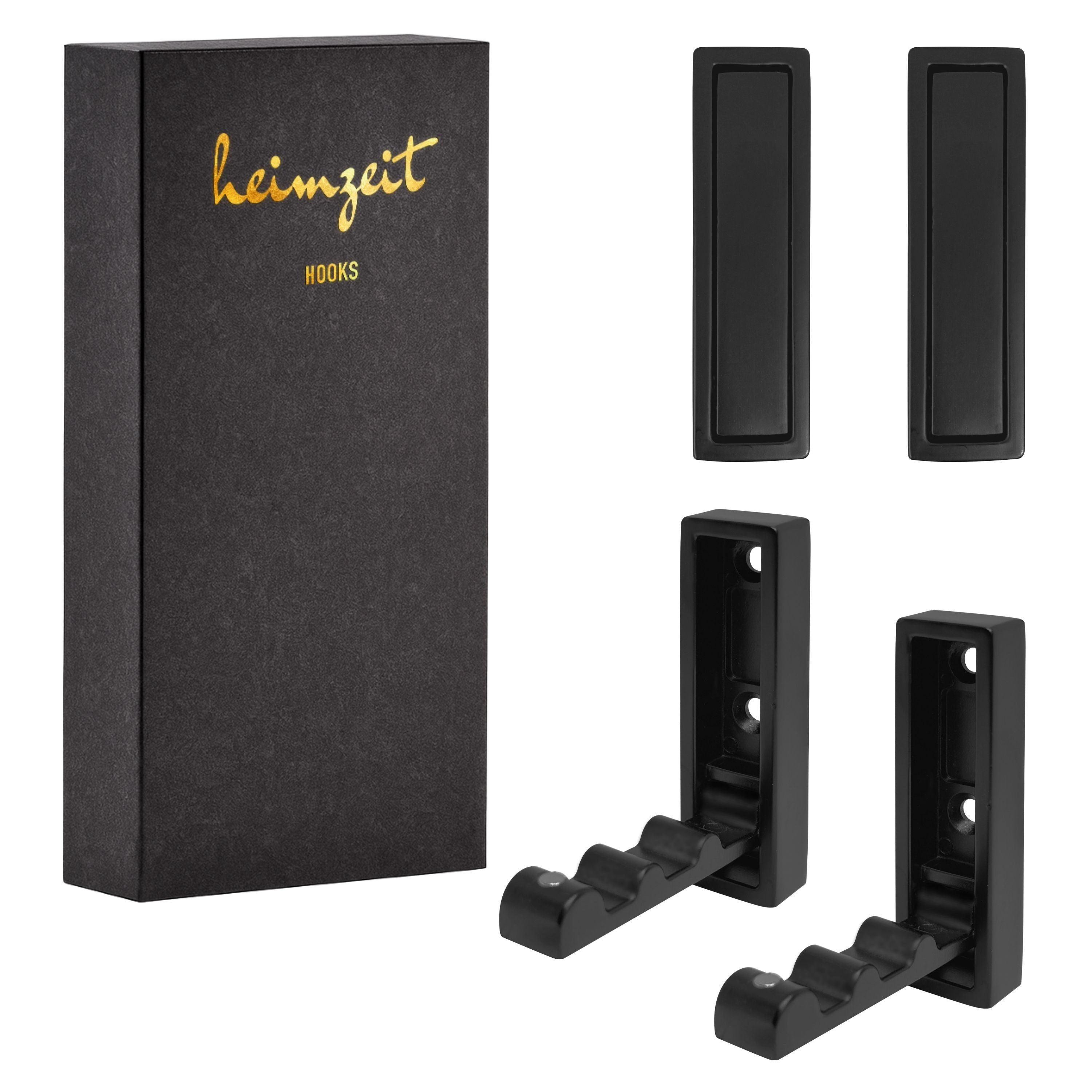 heimzeit Garderobenhaken heimzeit Kleiderhaken Edge - 4 Stück (Set, 4 St), Wandhaken für Garderobe, Jacke, Handtuch, Rucksack und Kleidung