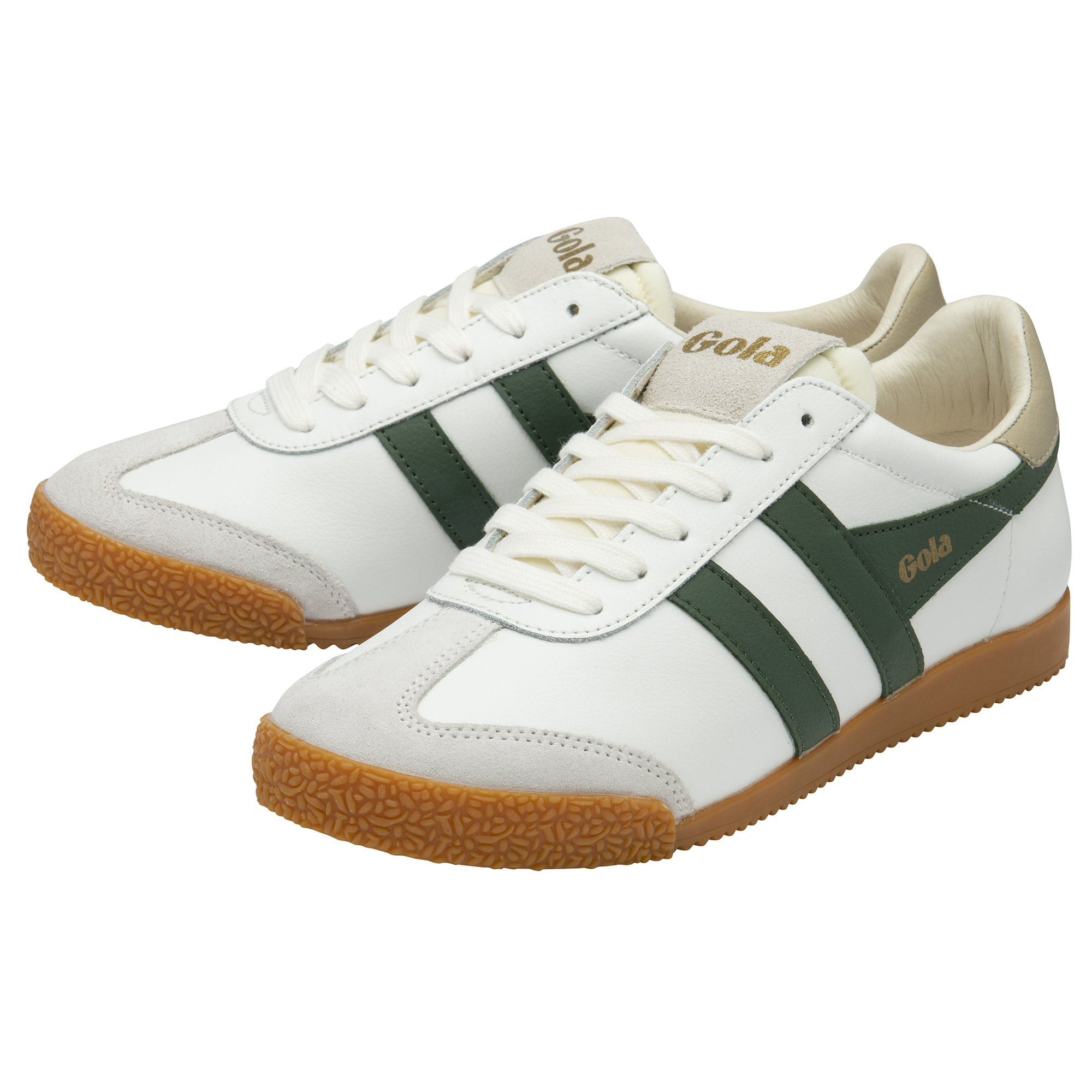 Elan Leder 2025 weiss/grün/grau Damen Sneaker