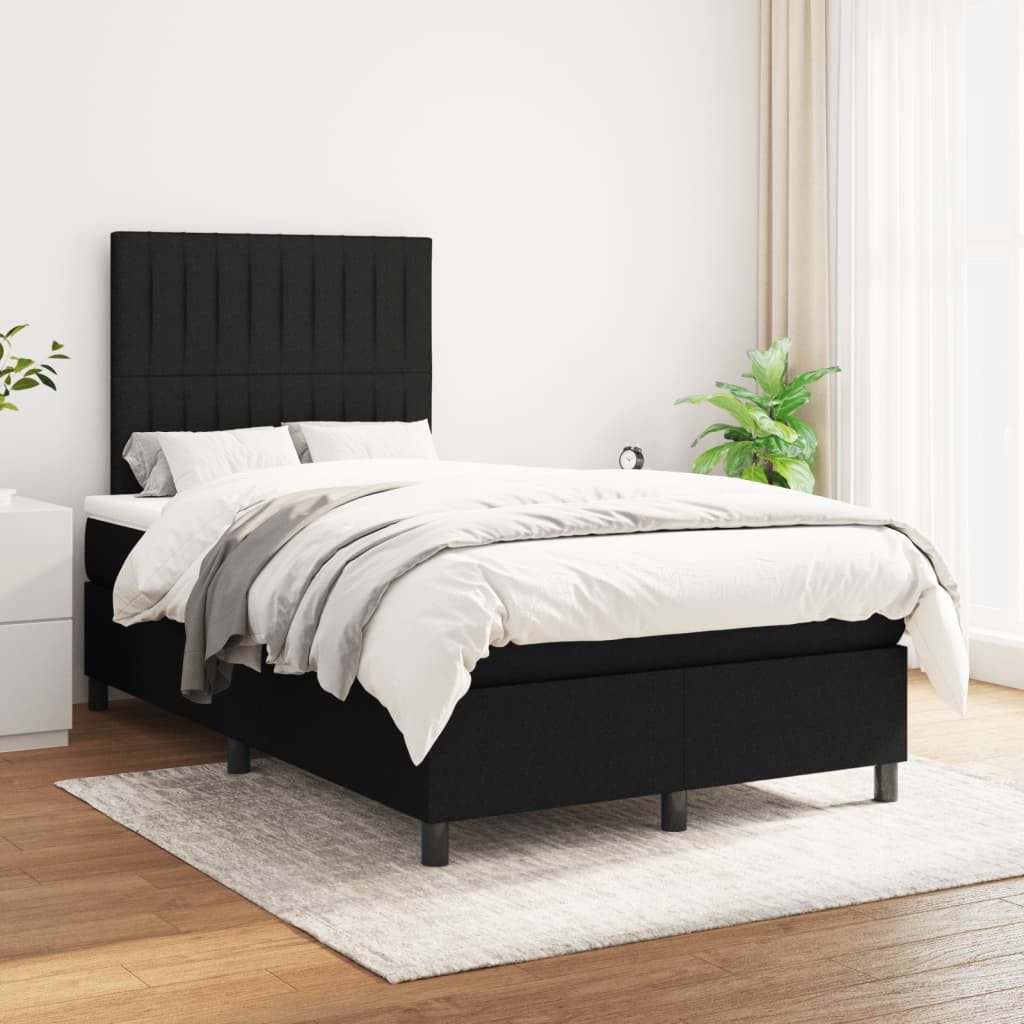 vidaXL Bett Boxspringbett mit Matratze Schwarz günstig online kaufen