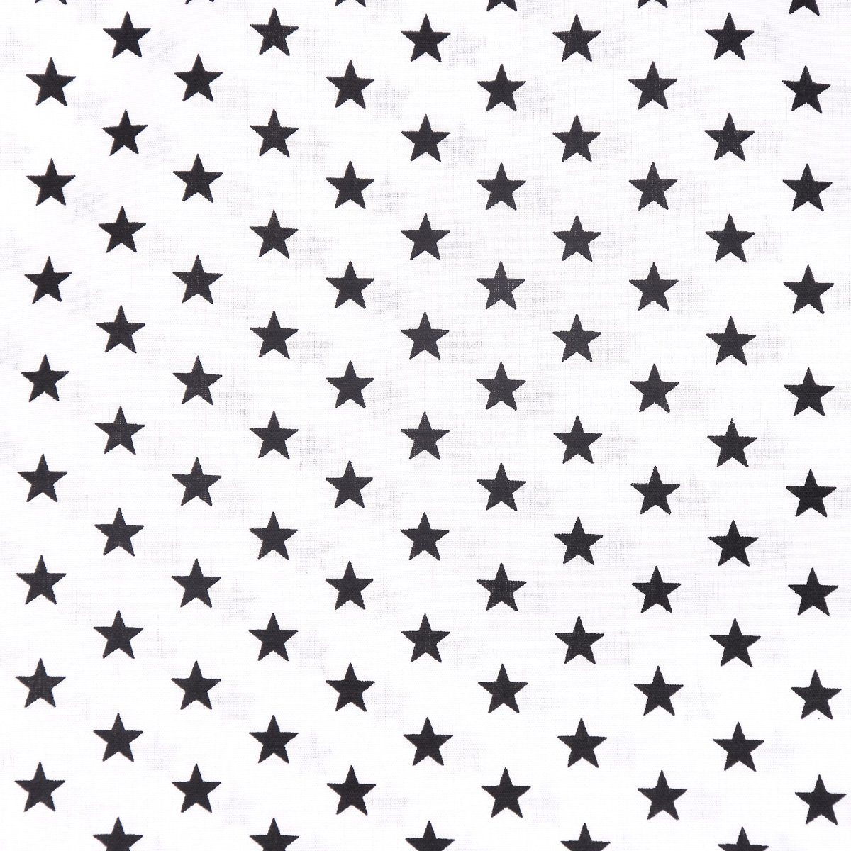 SCHÖNER LEBEN. Stoff Baumwollstoff Sterne ca. 1x1cm weiß schwarz