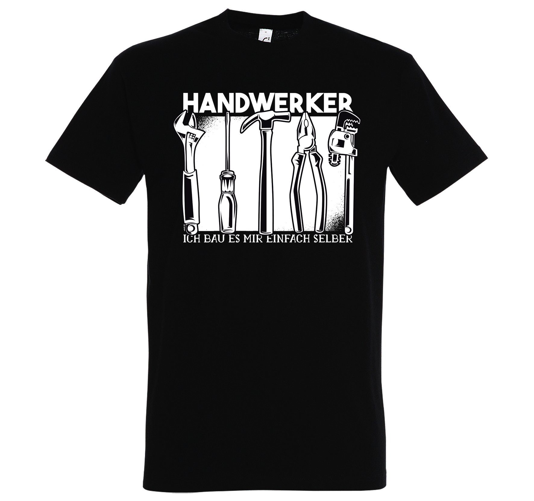 Youth Designz T-Shirt Handwerker Herren Shirt mit lustigem Handwerker Frontmotiv Schwarz