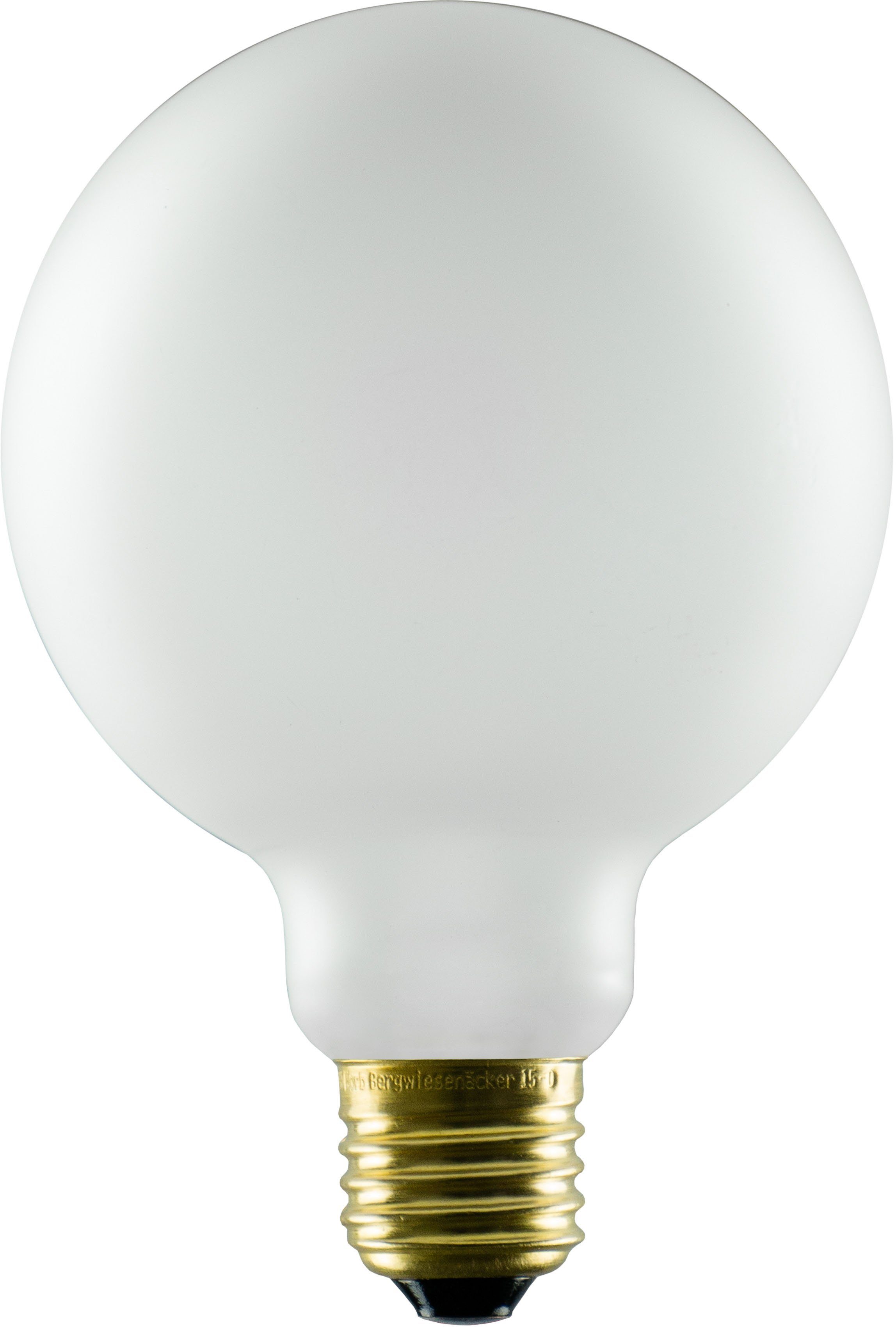 SEGULA Globe satiniert, 95 E27, LED Globe LED-Leuchtmittel E27, 95, Warmweiß, dimmbar, satiniert