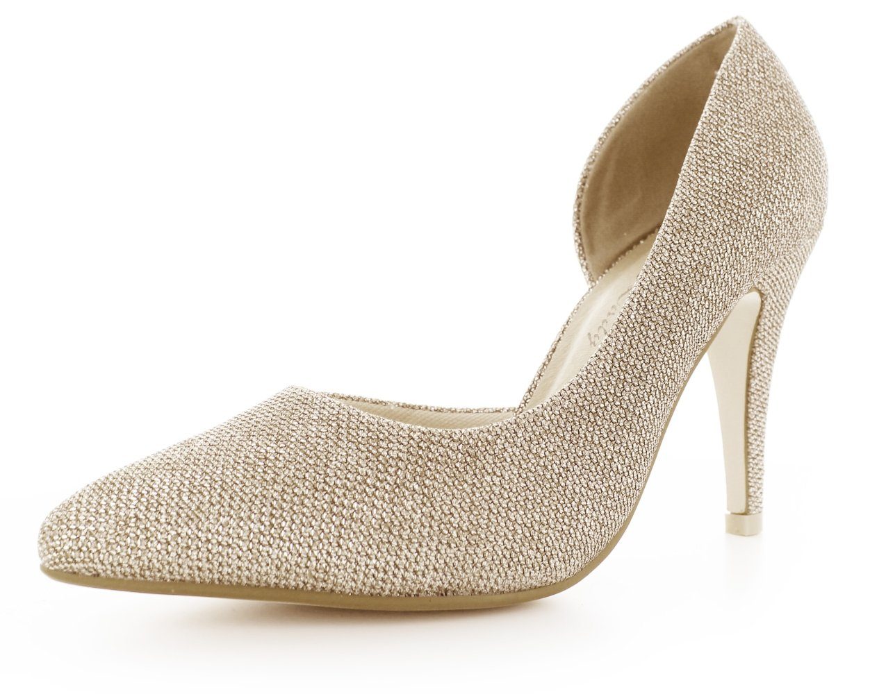 White Lady 817 elegante Glitter Pumps Pumps champagner