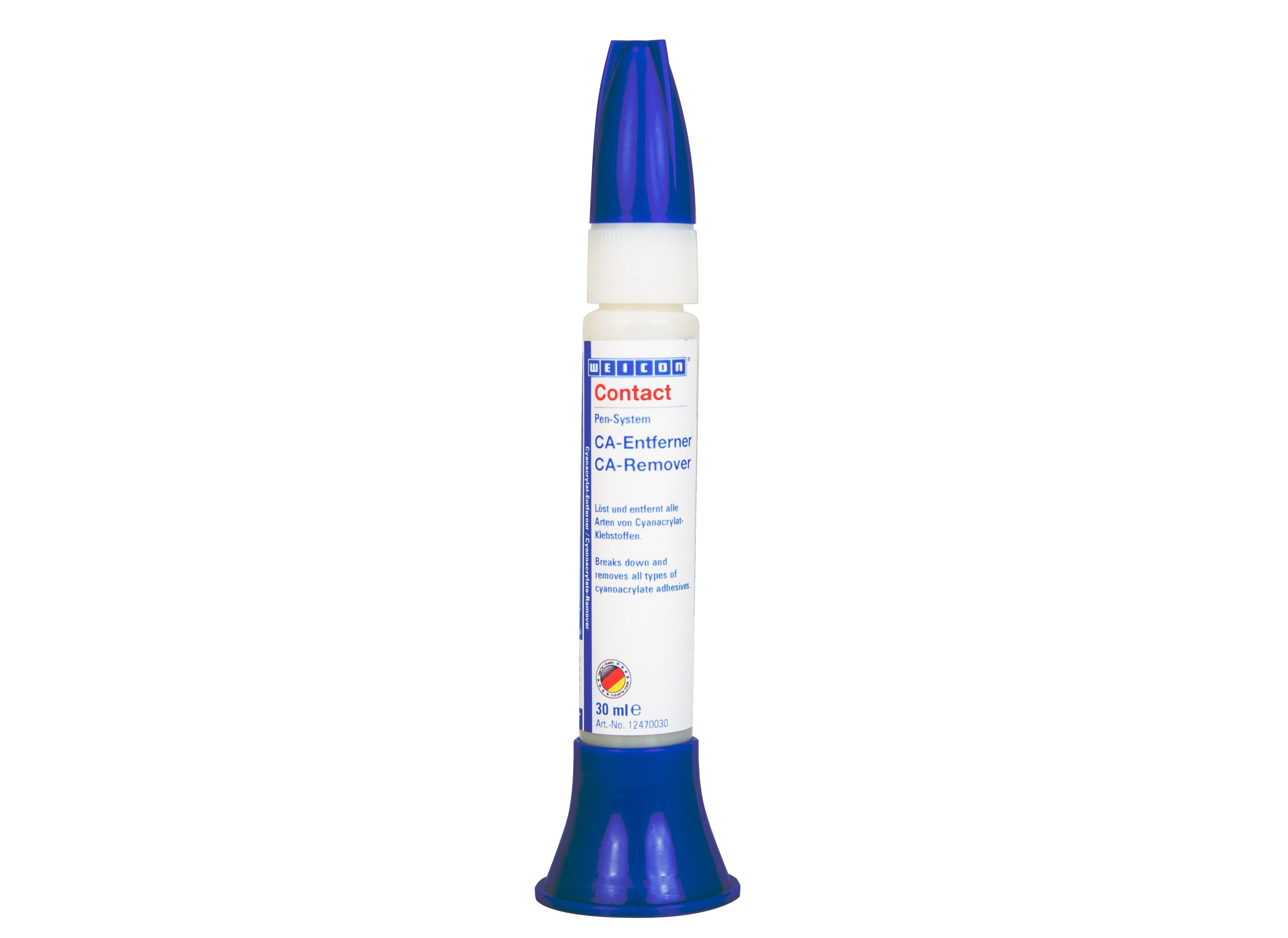 WEICON Sekundenkleber Klebstoffentferner für Cyanacrylat-Klebstoffe, (Flasche), nicht leicht entzündlich, hoher Flammpunkt >120 °C