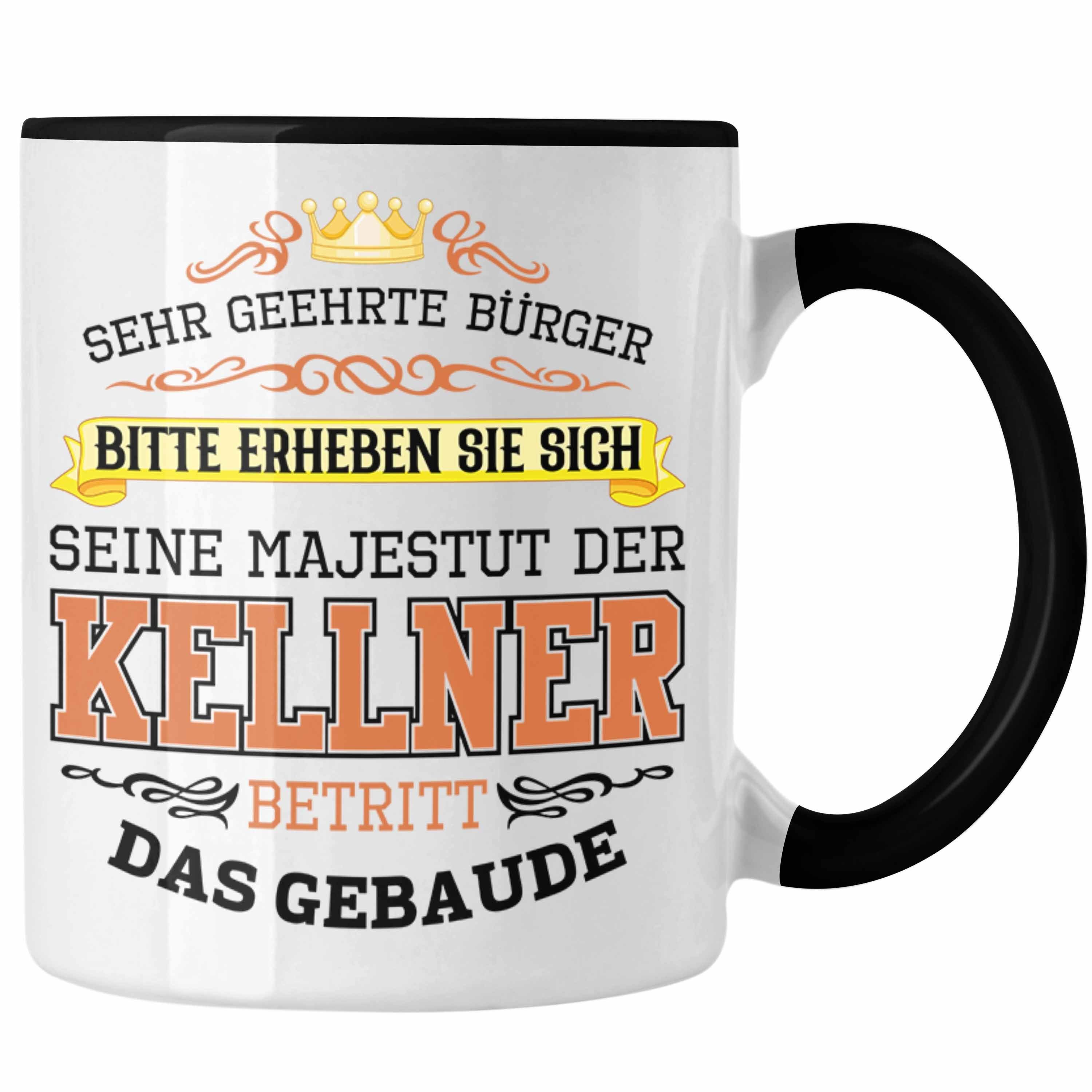 Geschenke - Gastro Kellner Tasse Trendation Tasse Geschenkidee Kellner für Geschenk Schwarz Trendation