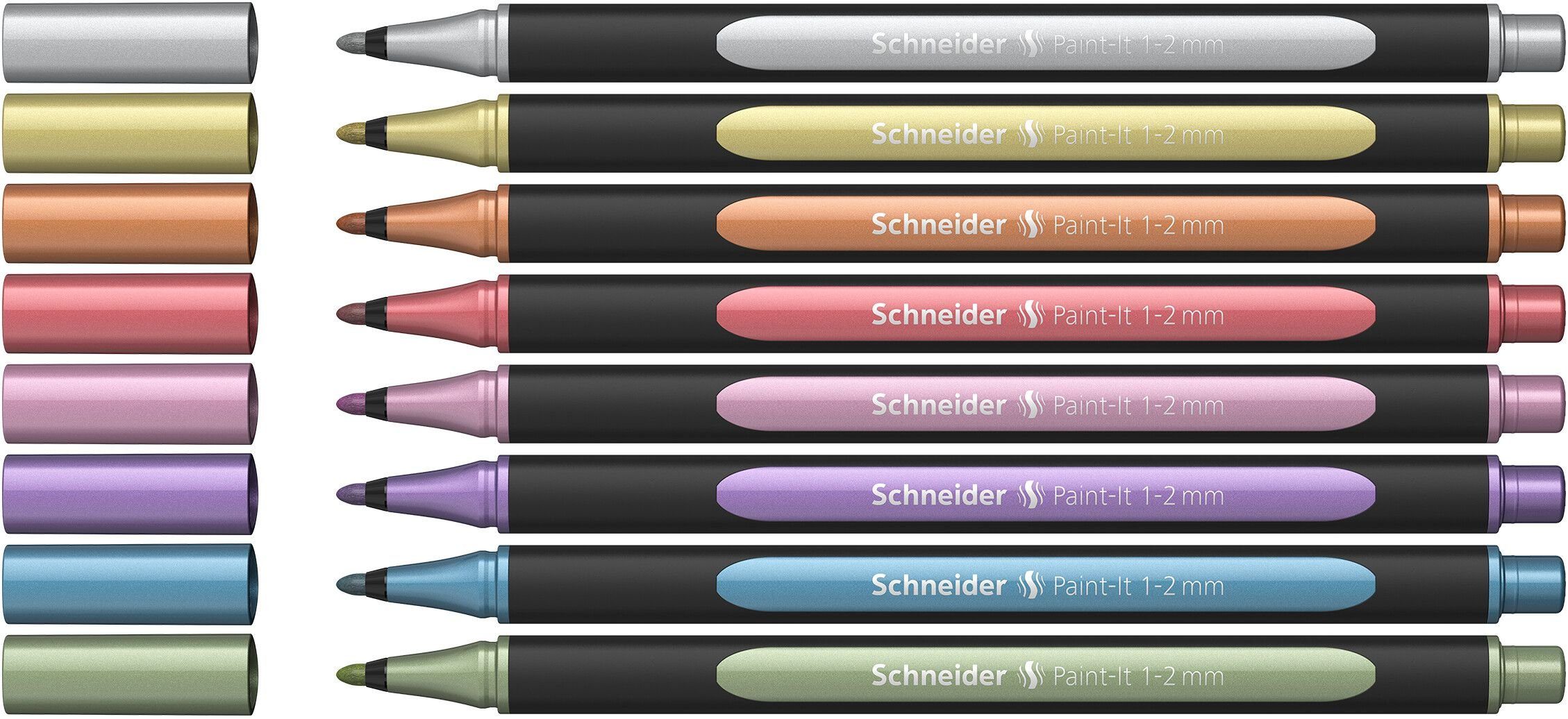 SCHNEIDER Fineliner 8 Schneider 020 Fineliner farbsortiert 1,0 - 2,0 mm
