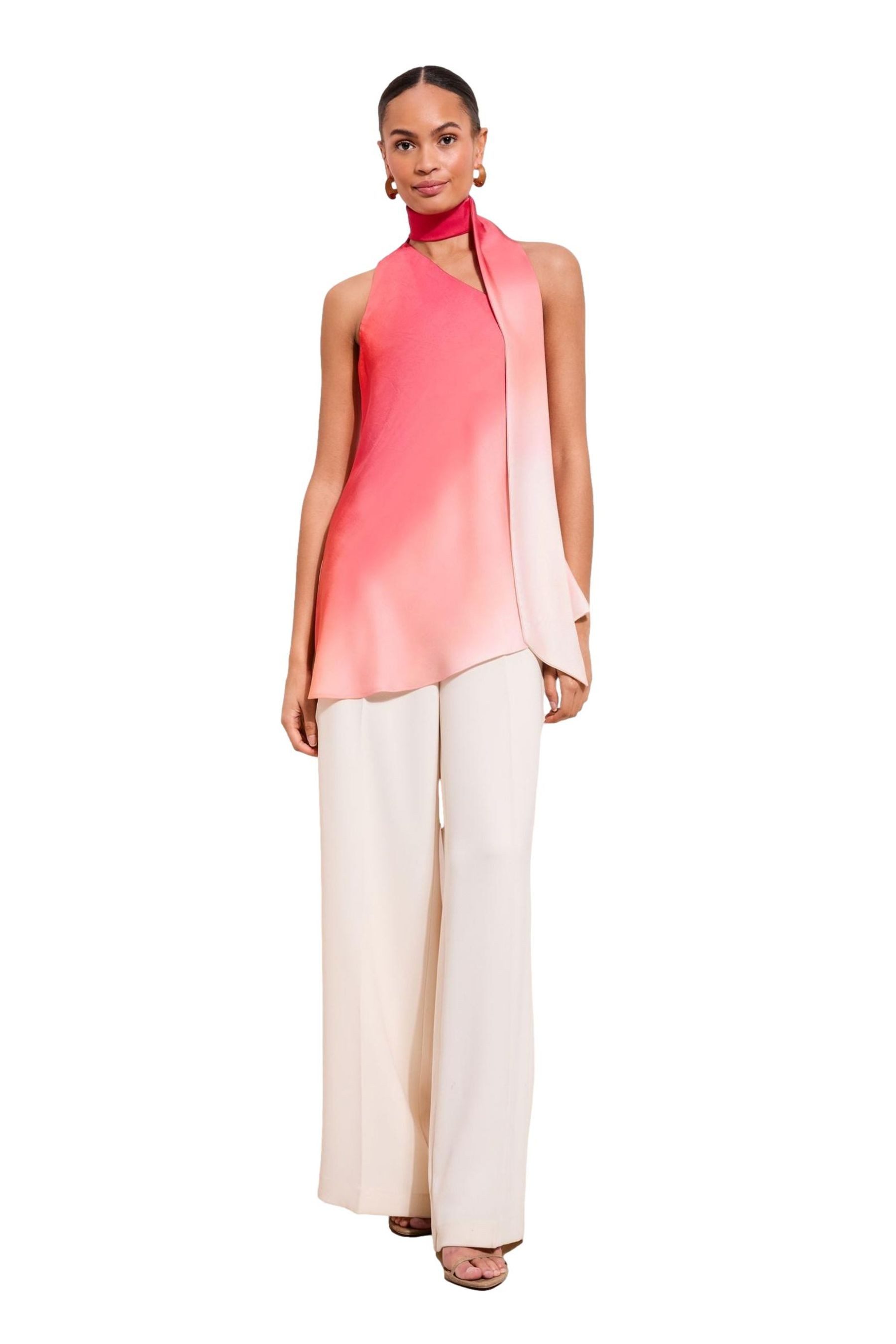 Friends Like These Satinbluse Friends Like These Bluse mit Schal aus Satin (1-tlg)