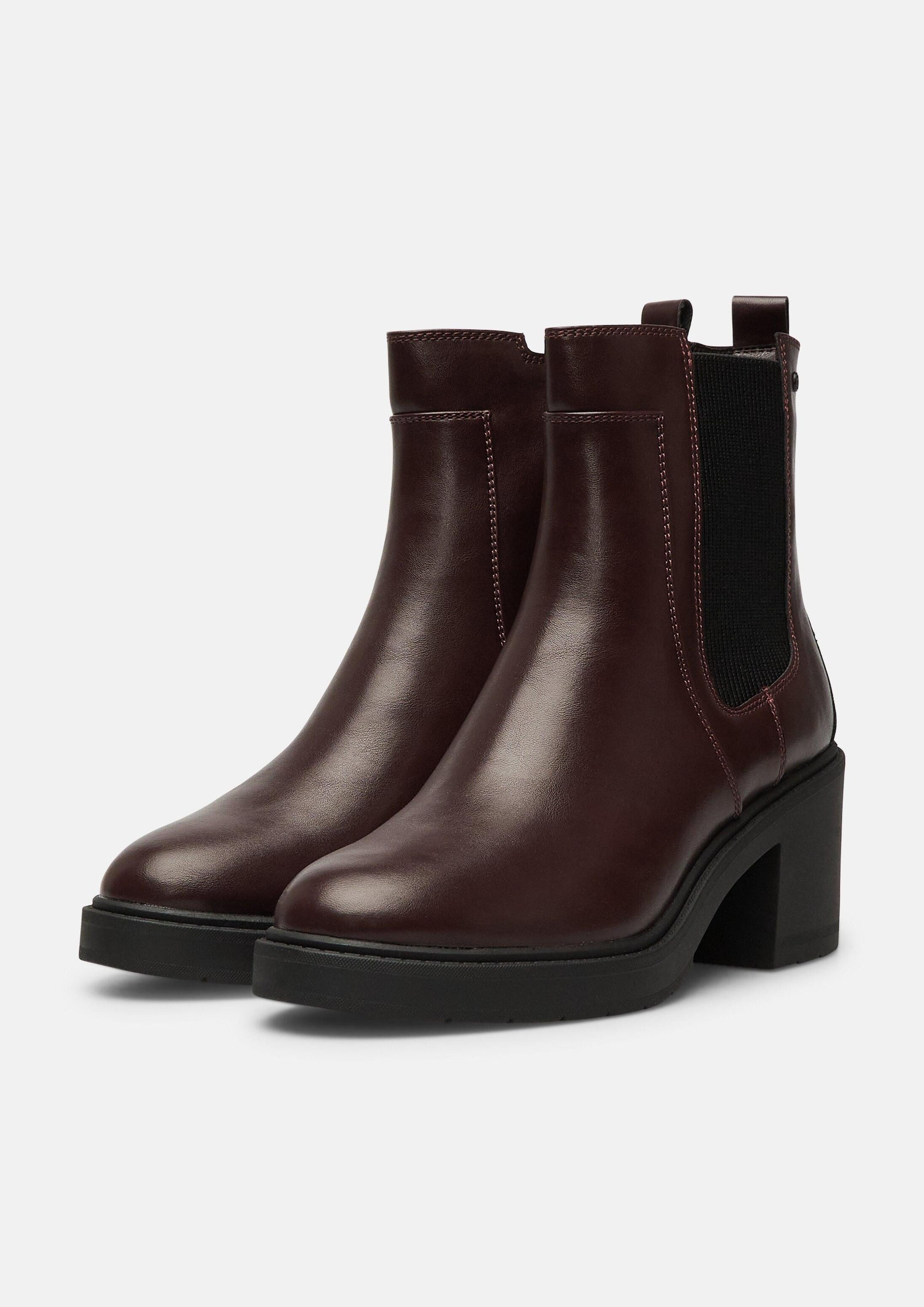 s.Oliver Stiefeletten Stiefel Stiefeletten in Leder-Optik mit Blockabsatz – Bild 3 von 3