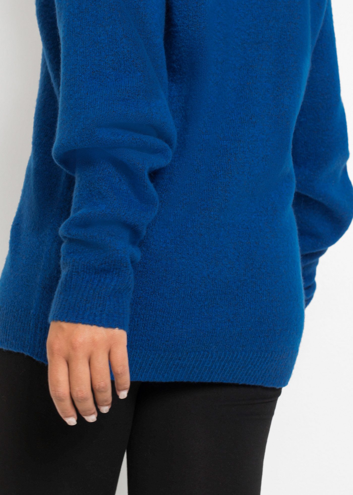 bonprix Strickpullover aus weichem Material, mit V-Ausschnitt, Oversized-Passform