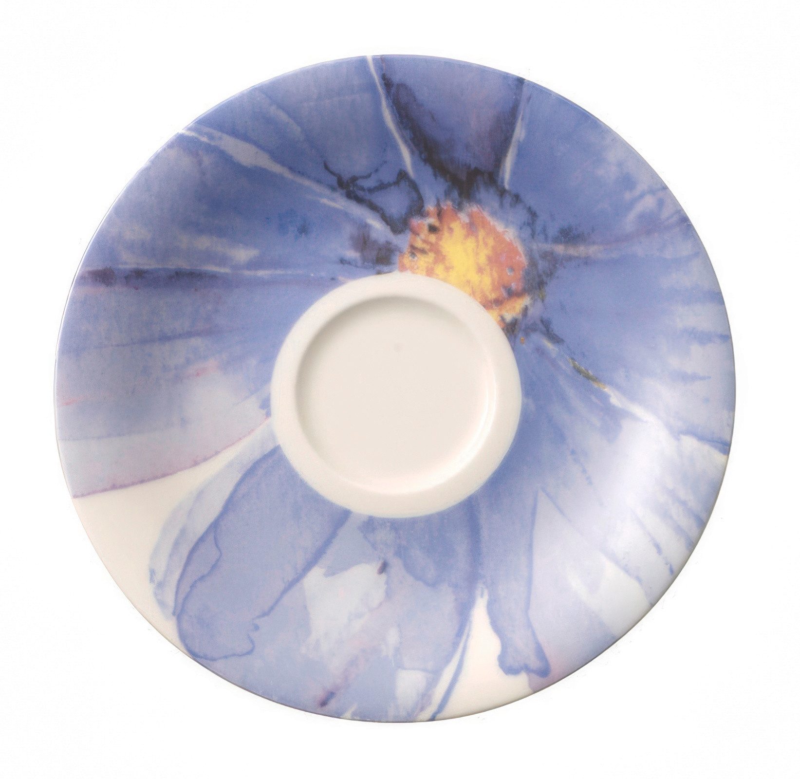 Villeroy & Boch Untertasse Mariefleur Gris, Spülmaschinengeeignet, Mehrfarbig, Blumen, H: 1.5cm