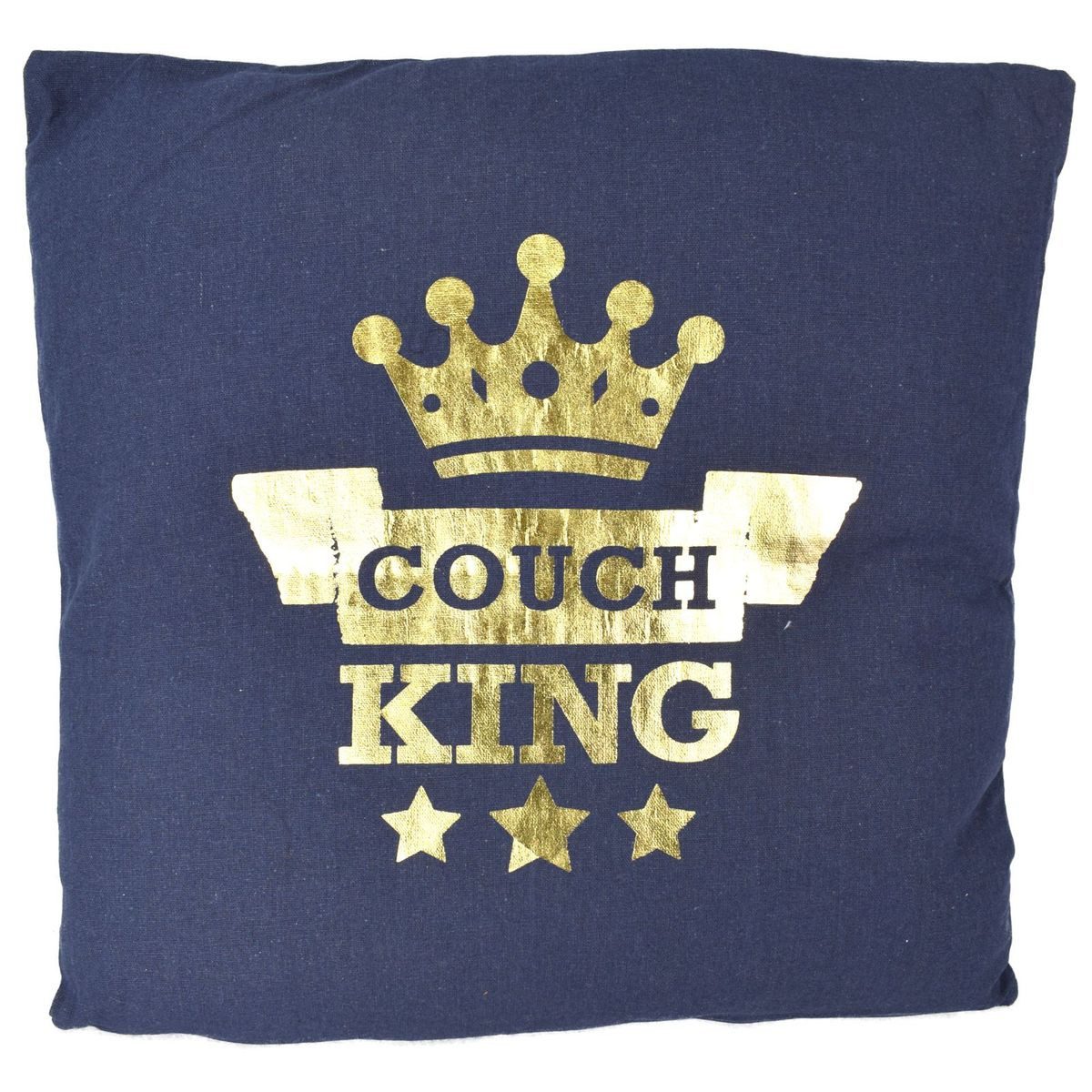 Out of the Blue Dekokissen Couch King Sofakissen in Gold / Dunkelblau 43 x 43 cm Dekokissen, mit Fächern