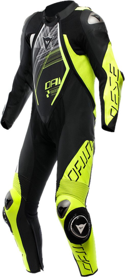 Dainese Motorradkombi Audax D-Zip perforierte 1-Teiler Motorrad Lederkombi Atmungsaktiv protektoren reißverschluss