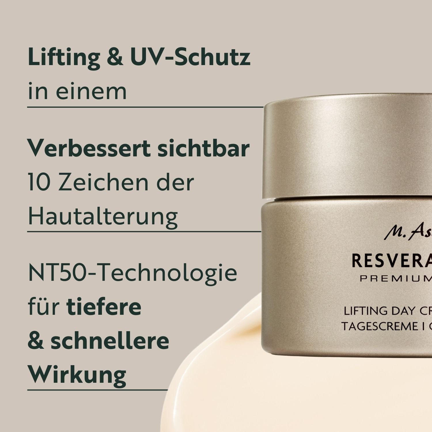asambeauty Tagescreme M. Asam RESVERATROL PREMIUM NT50 Lifting Day Cream SPF 15 (50ml)
