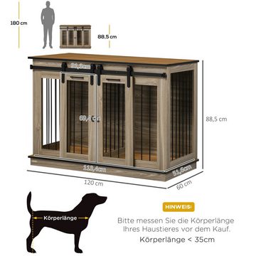 PawHut Hundehütte Hundekäfig, Haustierkäfig, Hundebox, Hundehaus, für unterschiedlich große Hunde