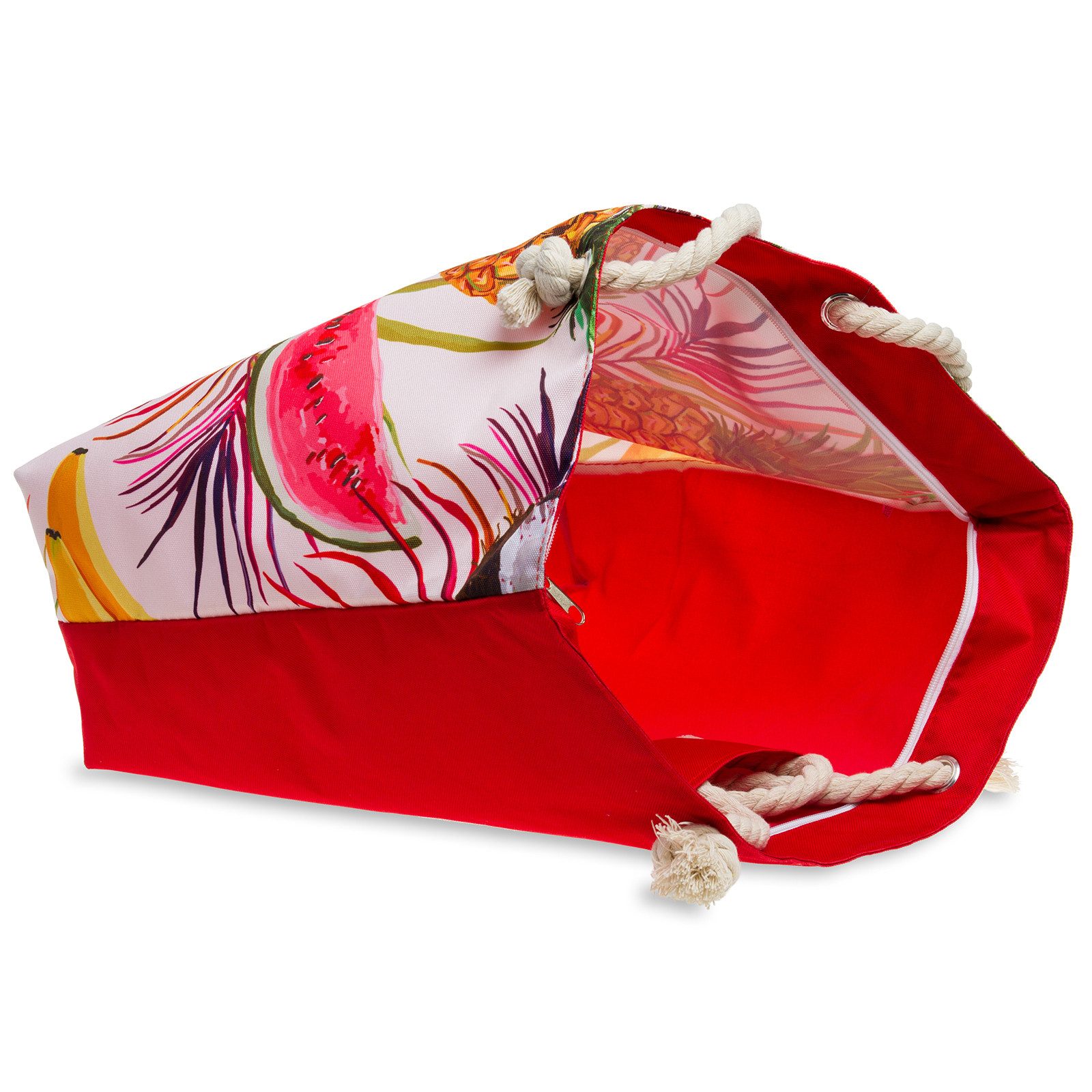 Caspar Strandtasche TS1055 große Damen XXL Strandtasche mit bunten Hawaii Motiven